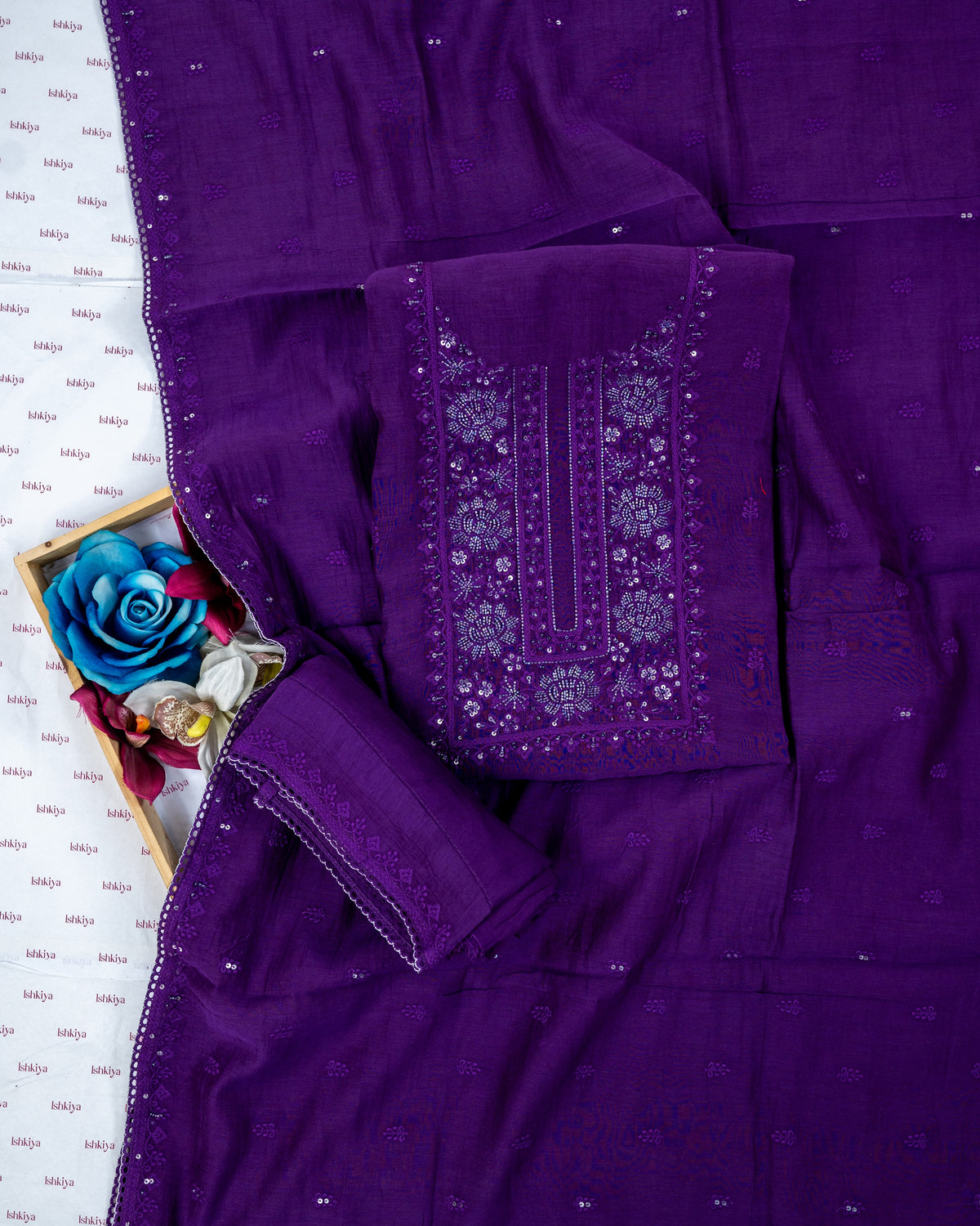 BANNO-Unstiched Mul-Chanderi Suit set