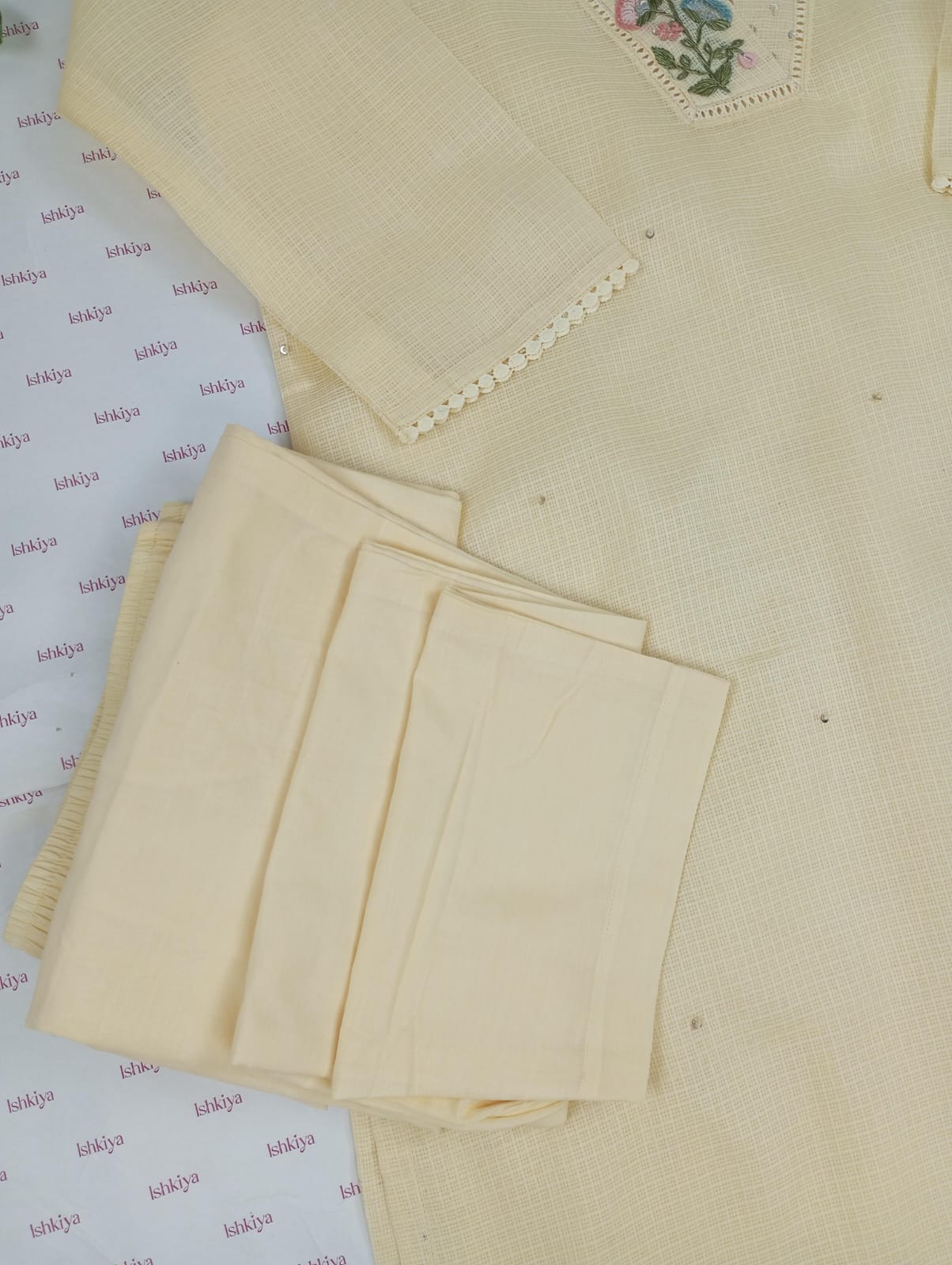 SHEESH-Stitched Kota Suit Set