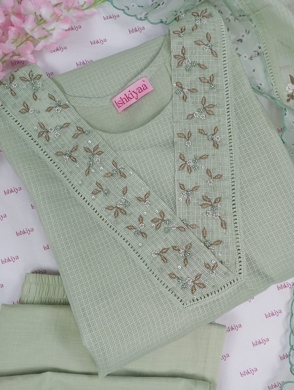BAGH-Stitched Kota Suit Set