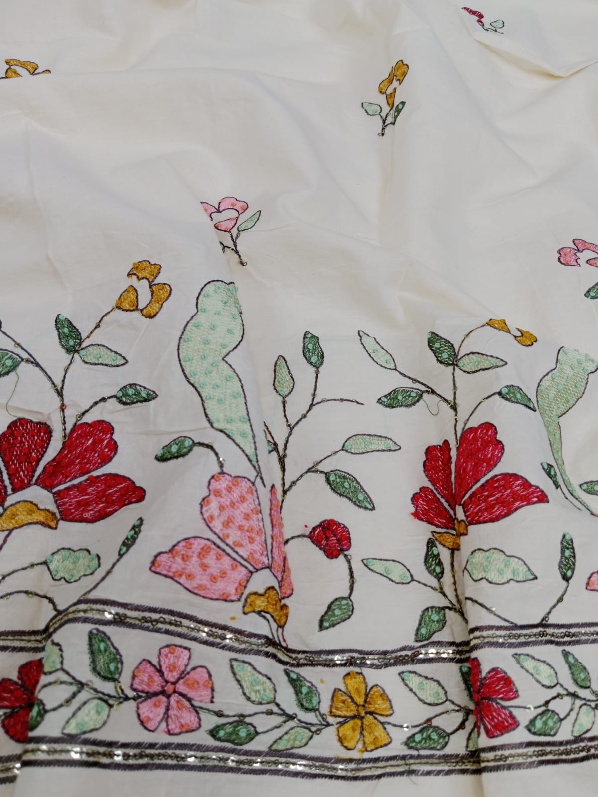 SHAFAQ-Unstitched Mul-Cotton Suit Set