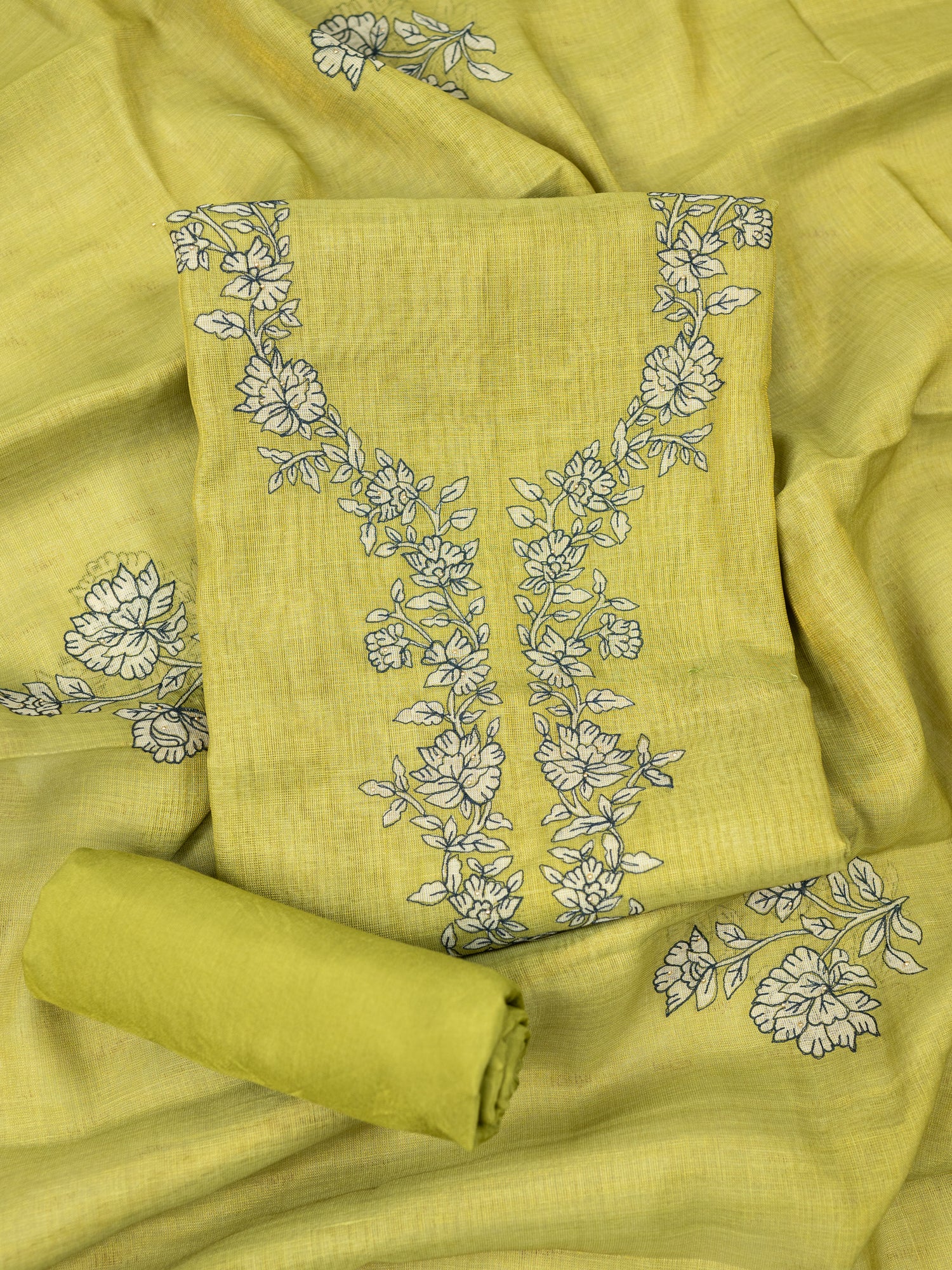 ZOYA-Unstitched Linen Tissue Suit Set