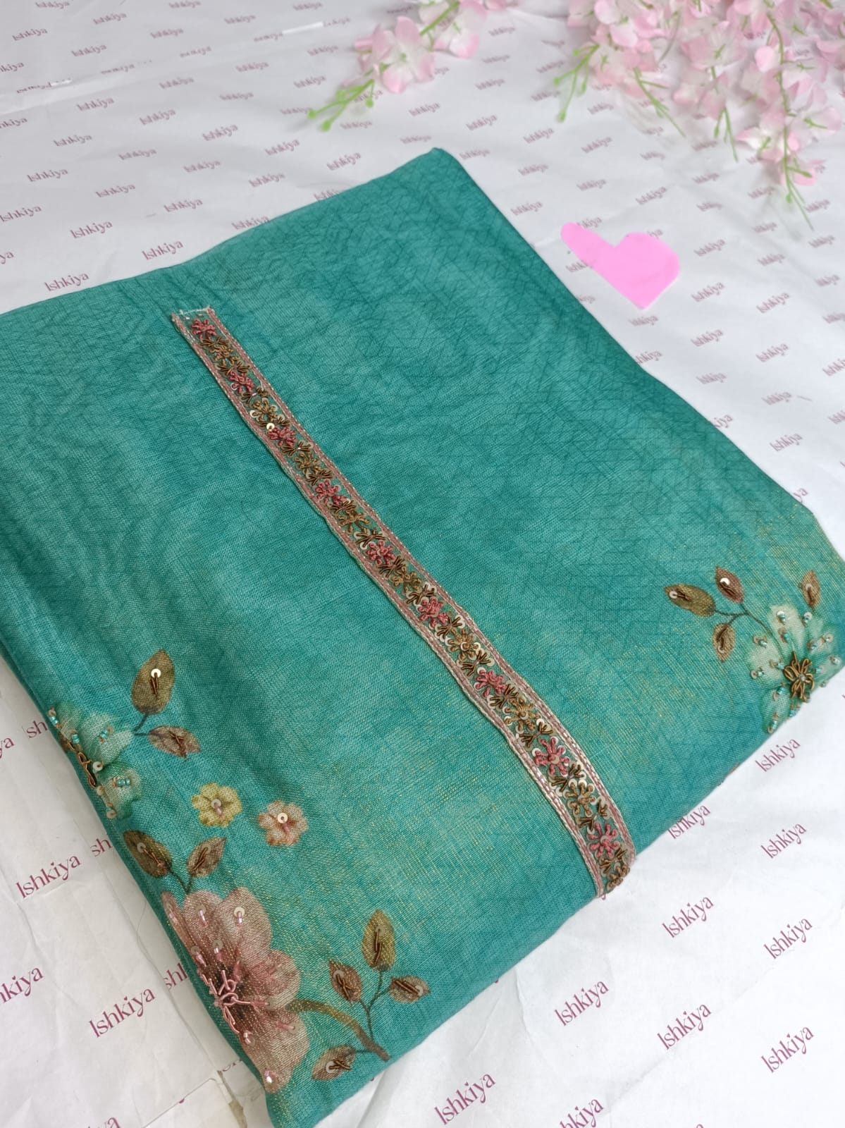 MEHR-Unstitched Linen Tissue Suit Set