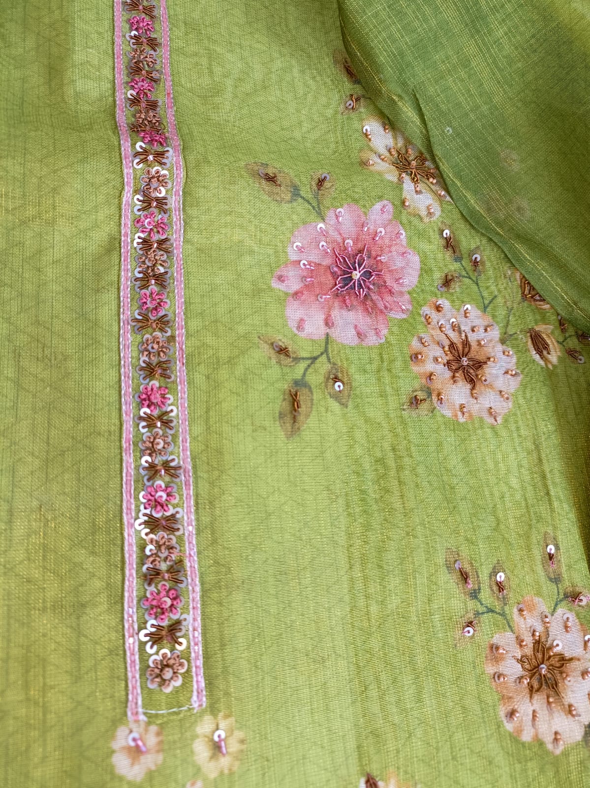 MEHR-Unstitched Linen Tissue Suit Set