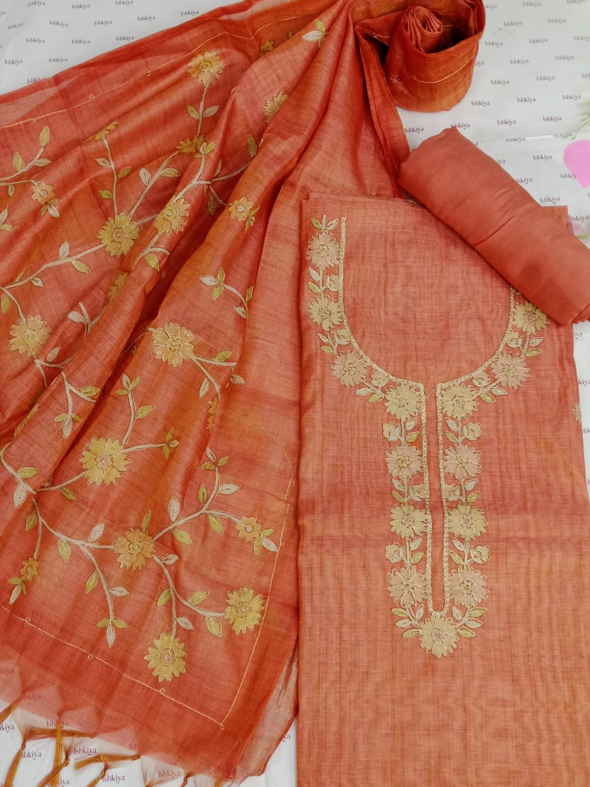 ADAA-Unstitched Linen Tissue Suit Set