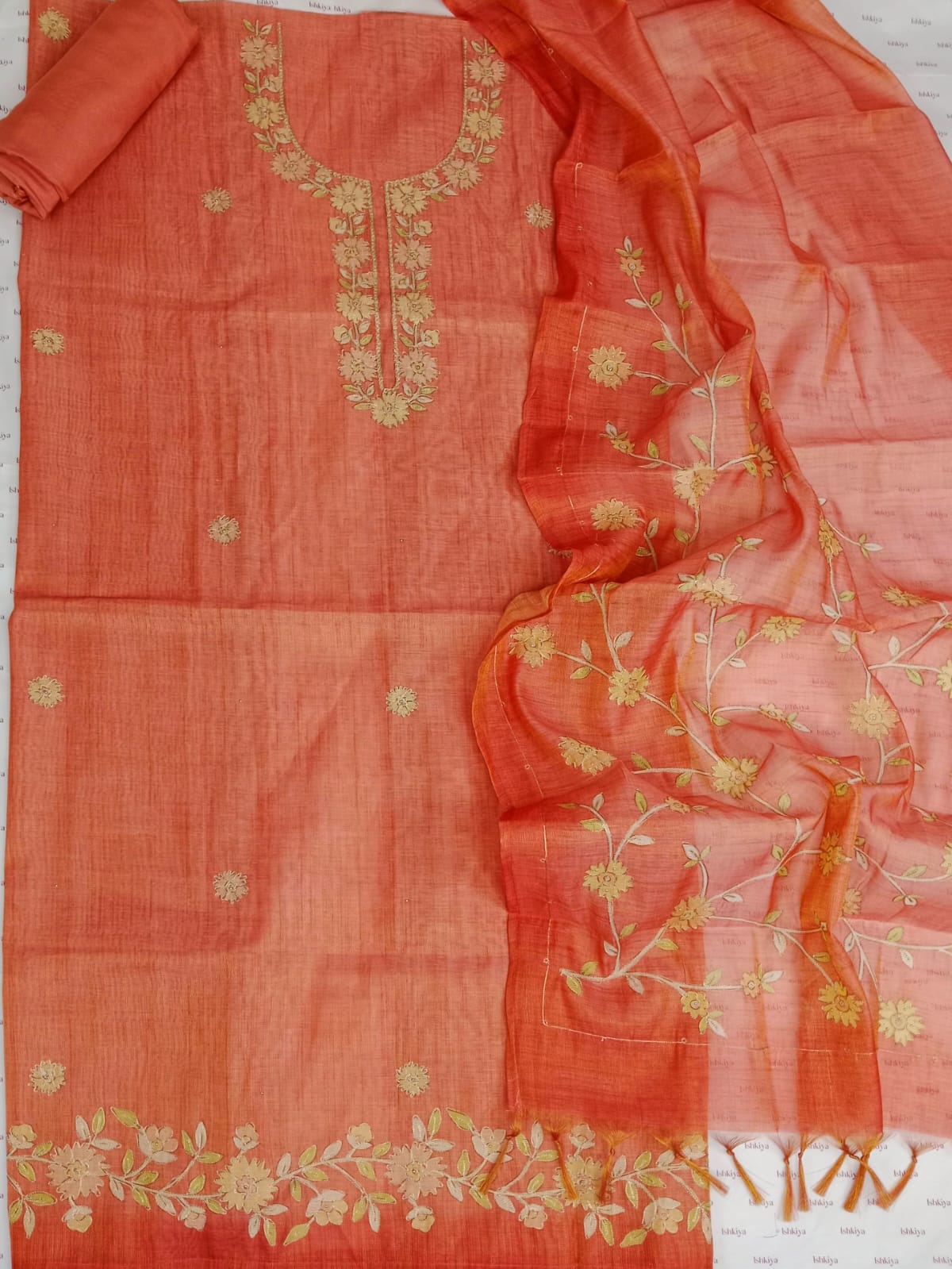 ADAA-Unstitched Linen Tissue Suit Set