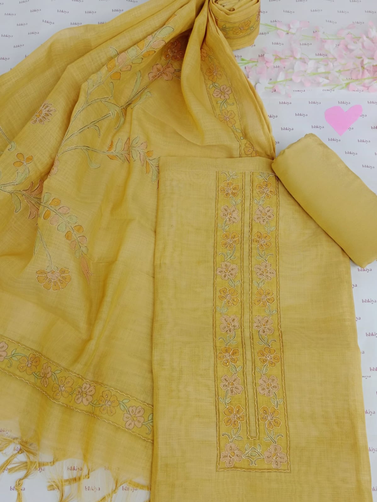 HOOR-Unstitched Linen Tissue suit set