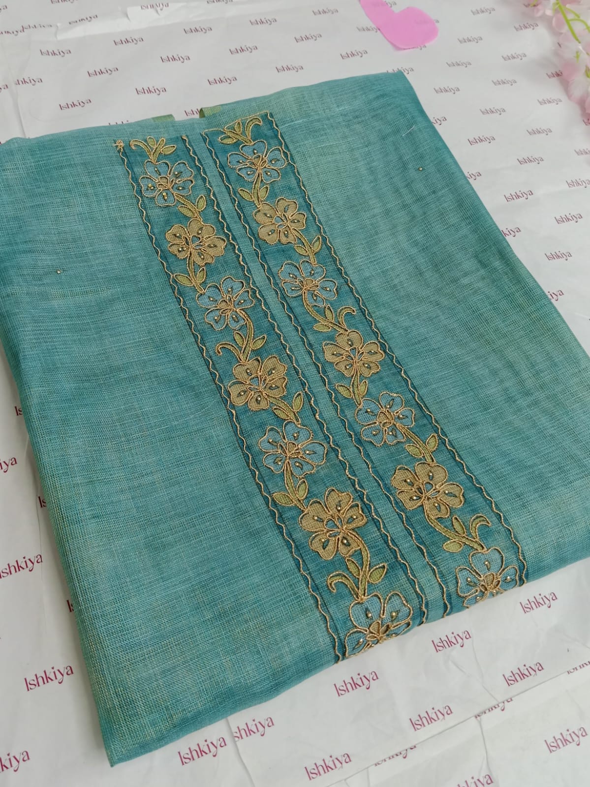 HOOR-Unstitched Linen Tissue suit set