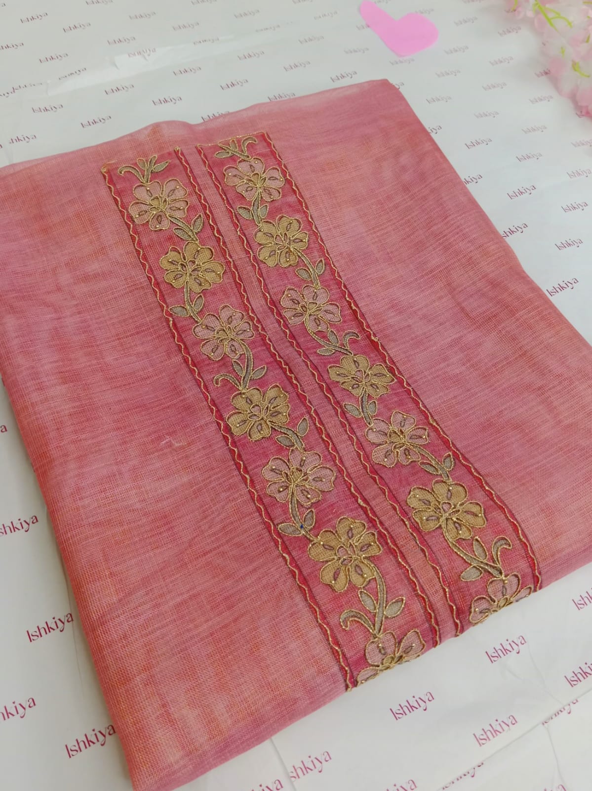 HOOR-Unstitched Linen Tissue suit set