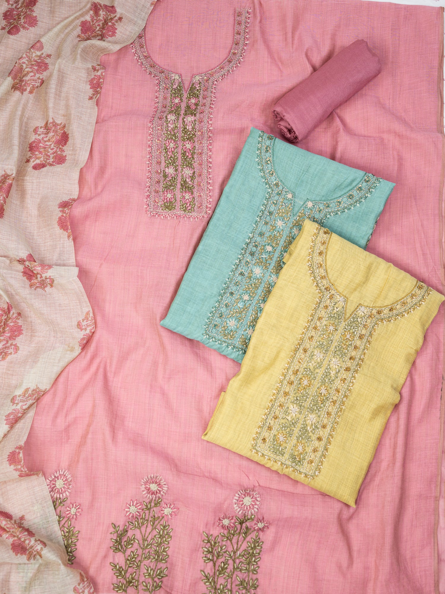 RUKH-Unstitched Linen Tissue Suit Set