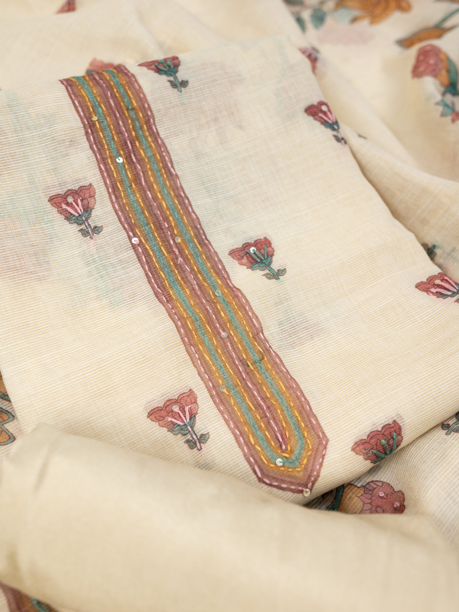 GEHRA-Unstitched Linen Tissue Suit Set