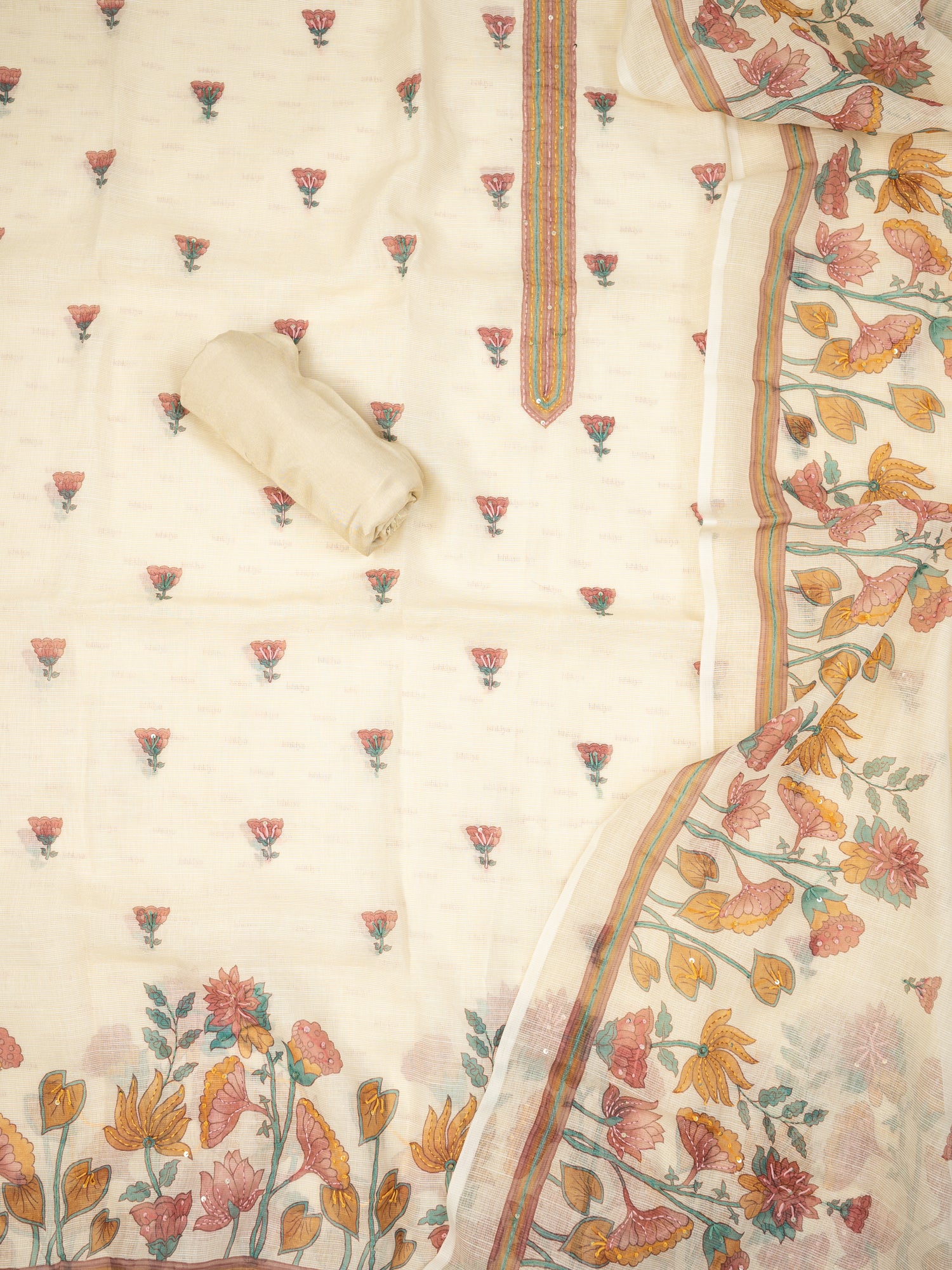 GEHRA-Unstitched Linen Tissue Suit Set