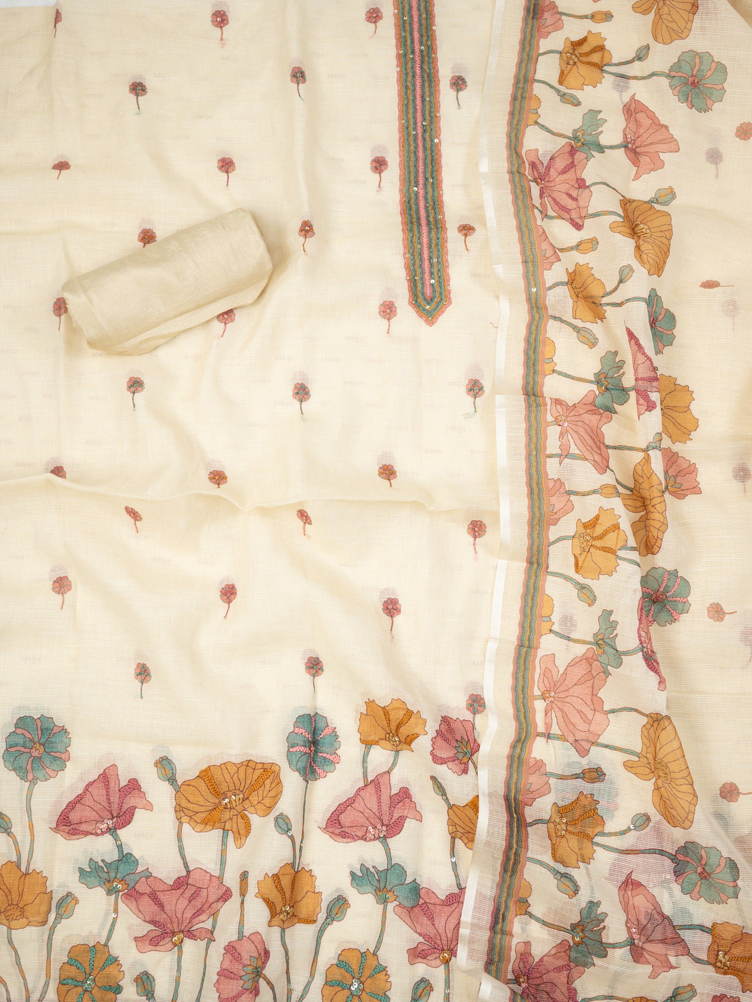PEHAR-Unstitched Linen Tissue Suit Set