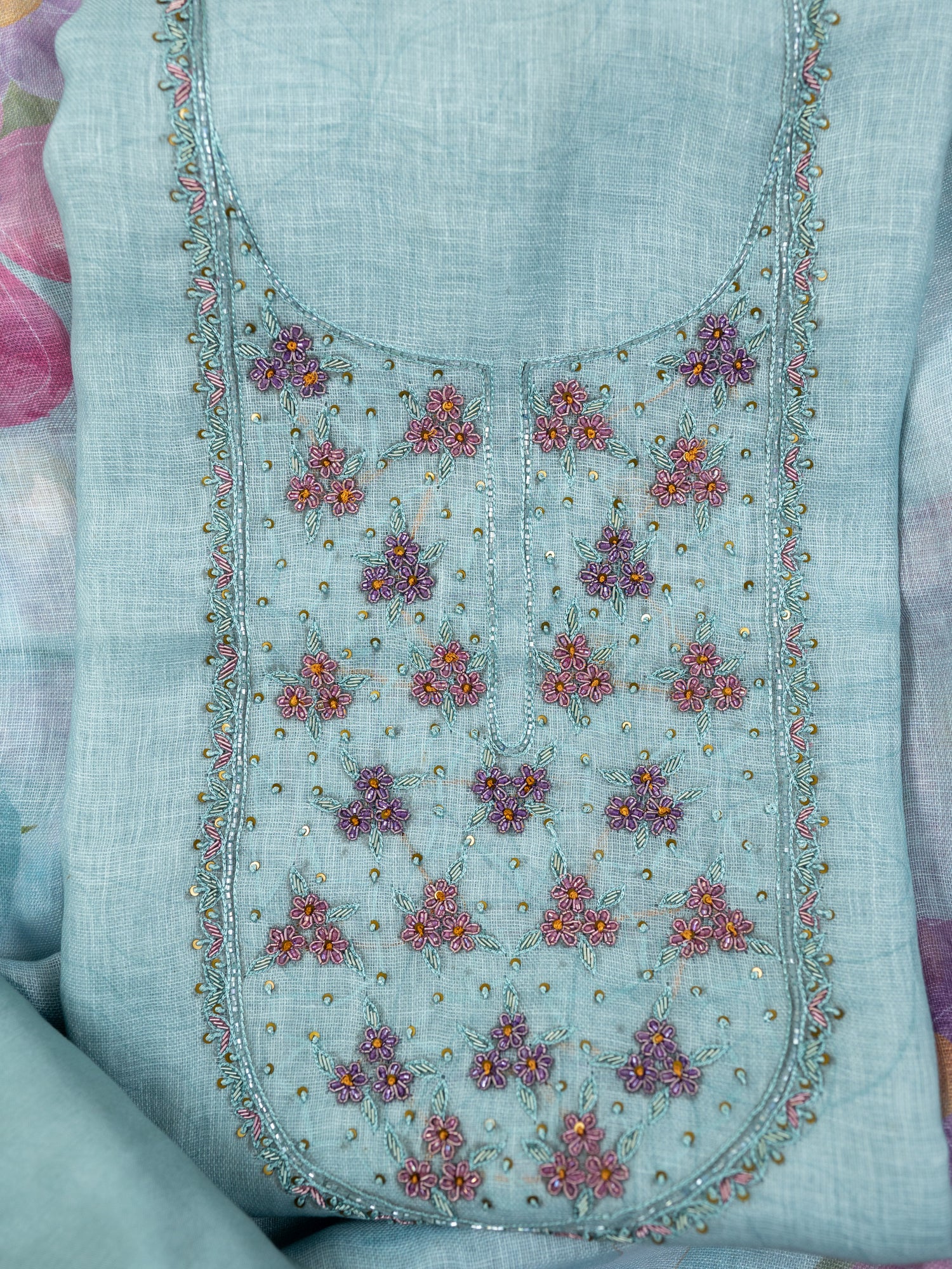 LAMS-Unstitched Linen Tissue Suit Set