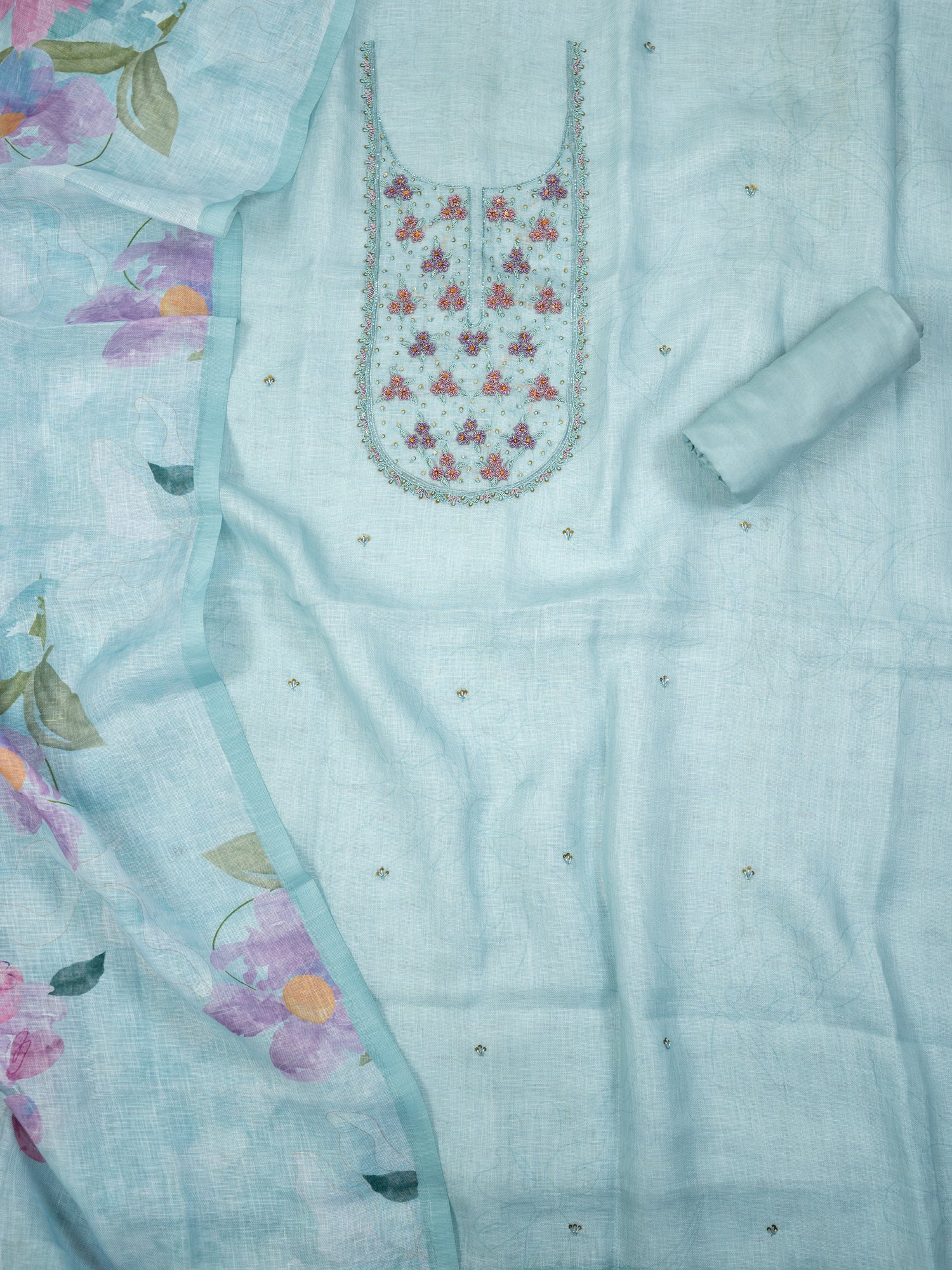 LAMS-Unstitched Linen Tissue Suit Set