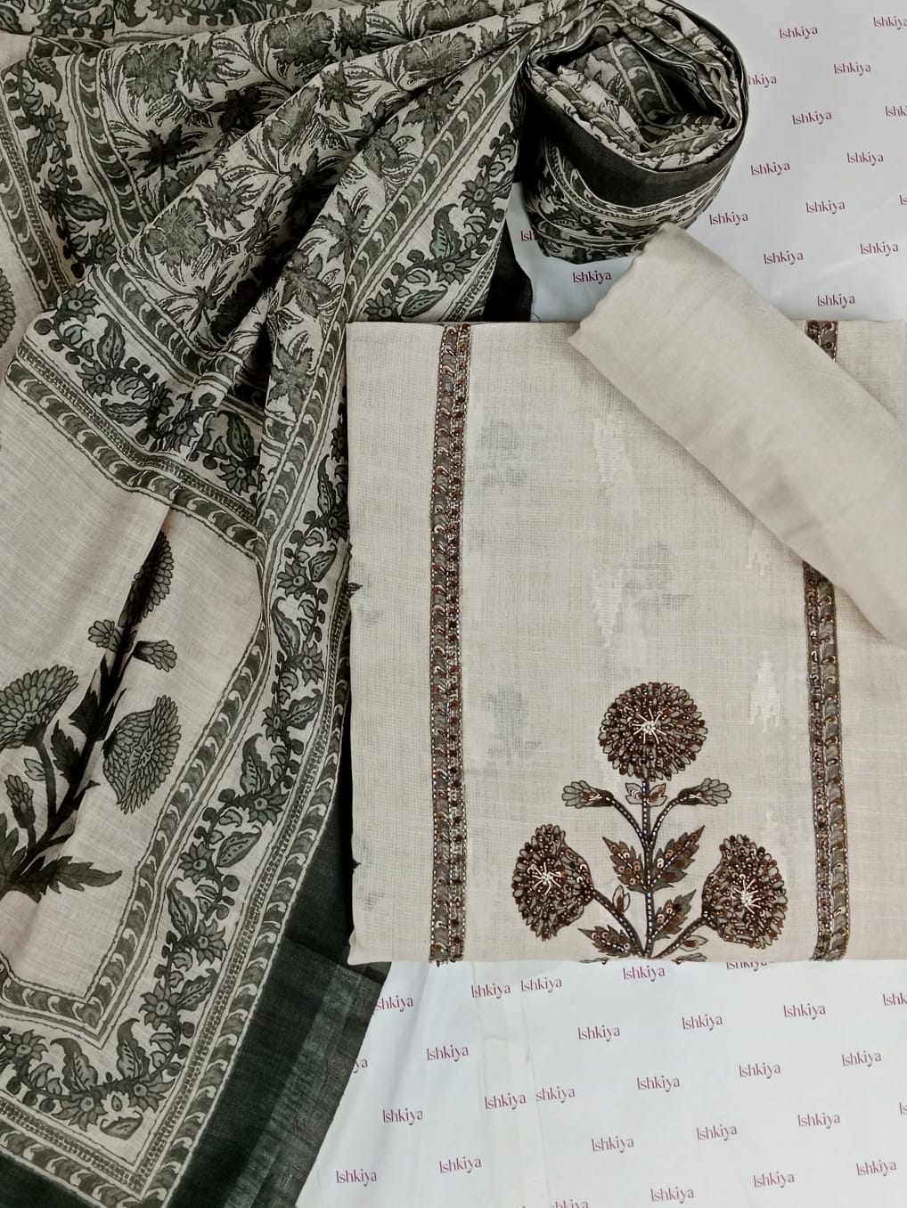 CHANDNI-Unstitched Kota Doriya Suit Set