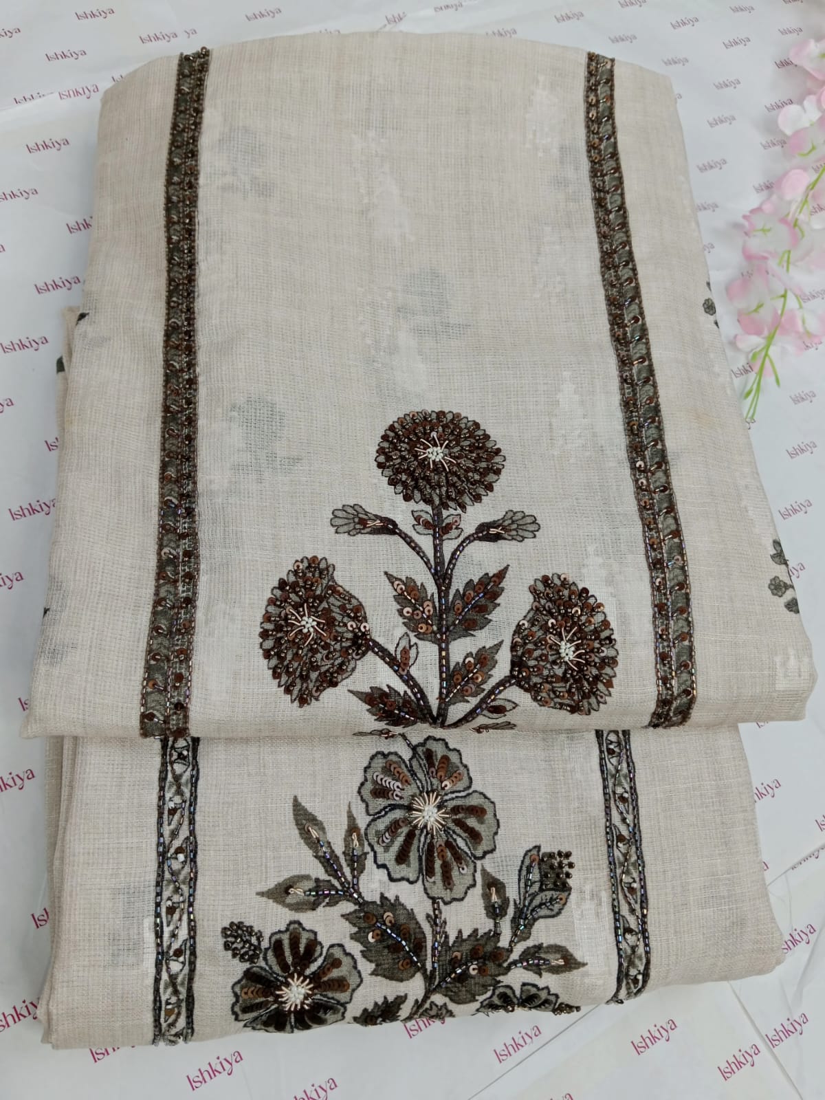 CHANDNI-Unstitched Kota Doriya Suit Set