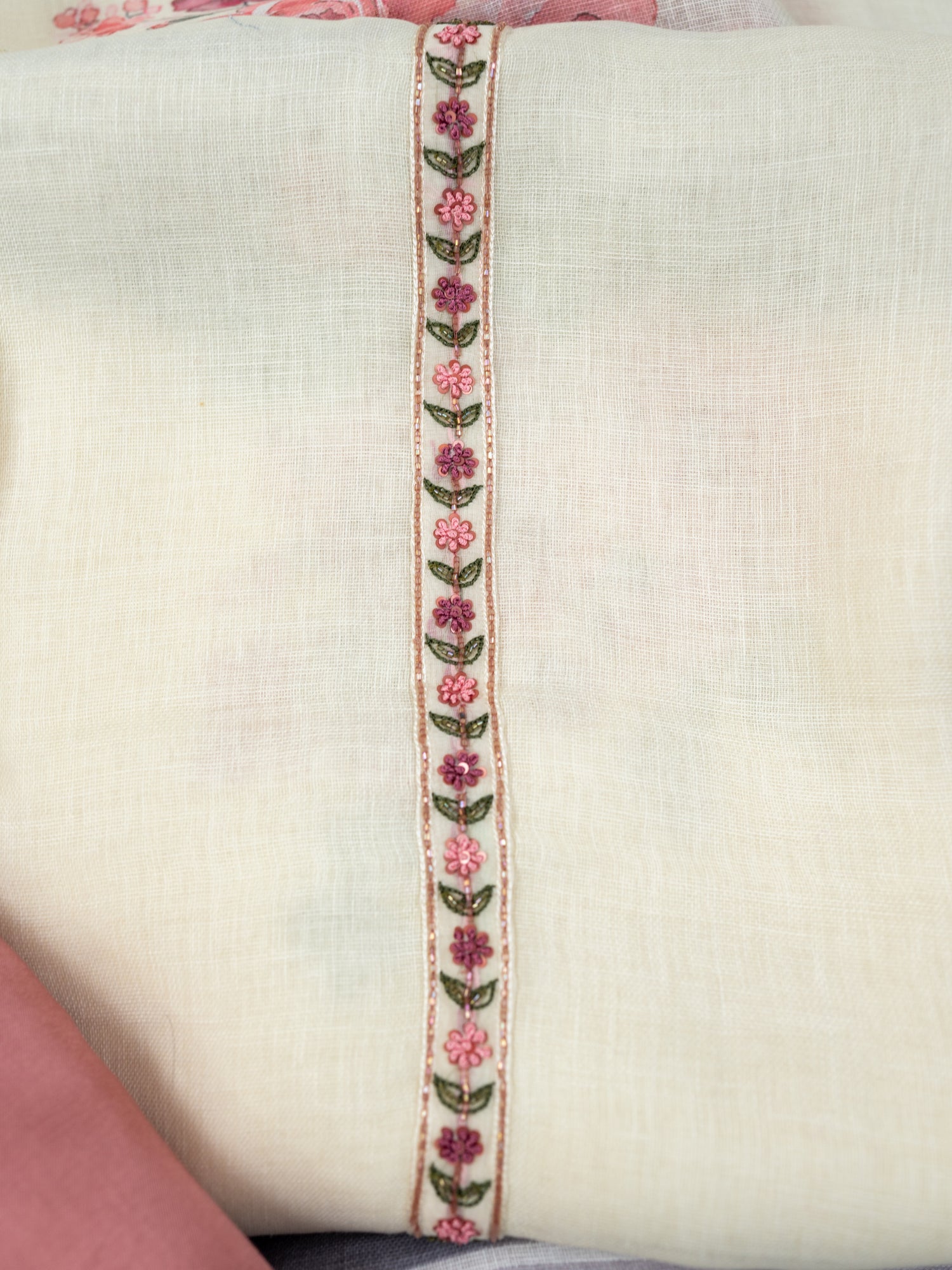 RAQS-Unstitched Linen Tissue Suit Set