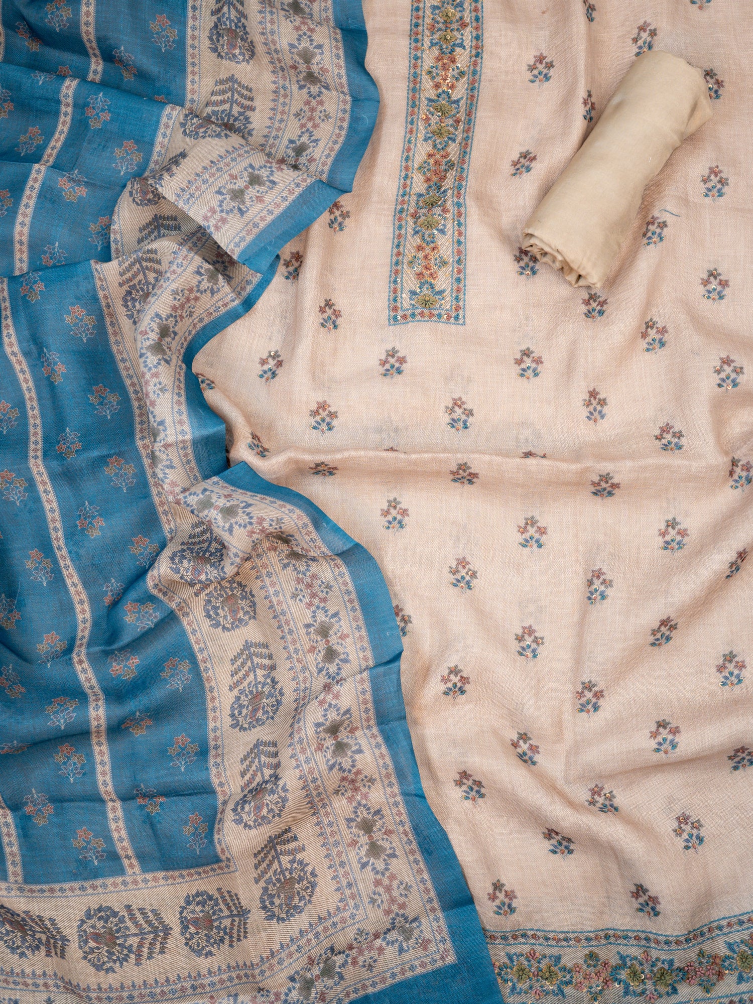 ZEVAR-Unstitched Linen Tissue Suit Set