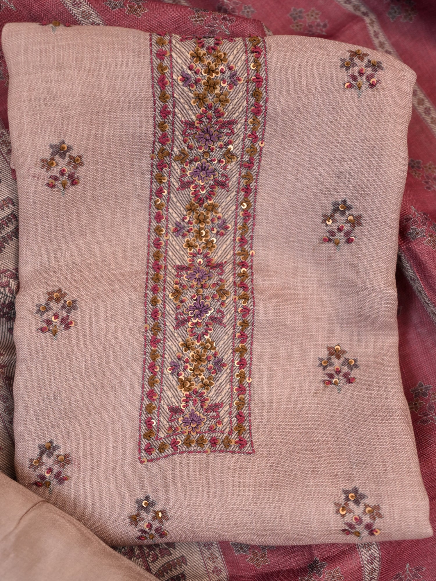 ZEVAR-Unstitched Linen Tissue Suit Set