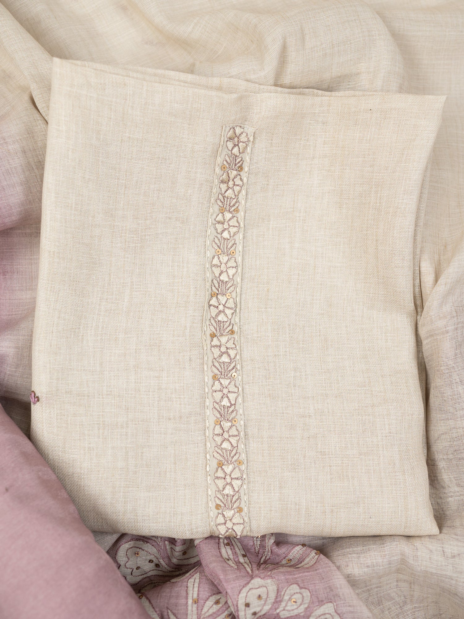 TAABIR-Unstitched Linen Tissue Suit Set (Copy)