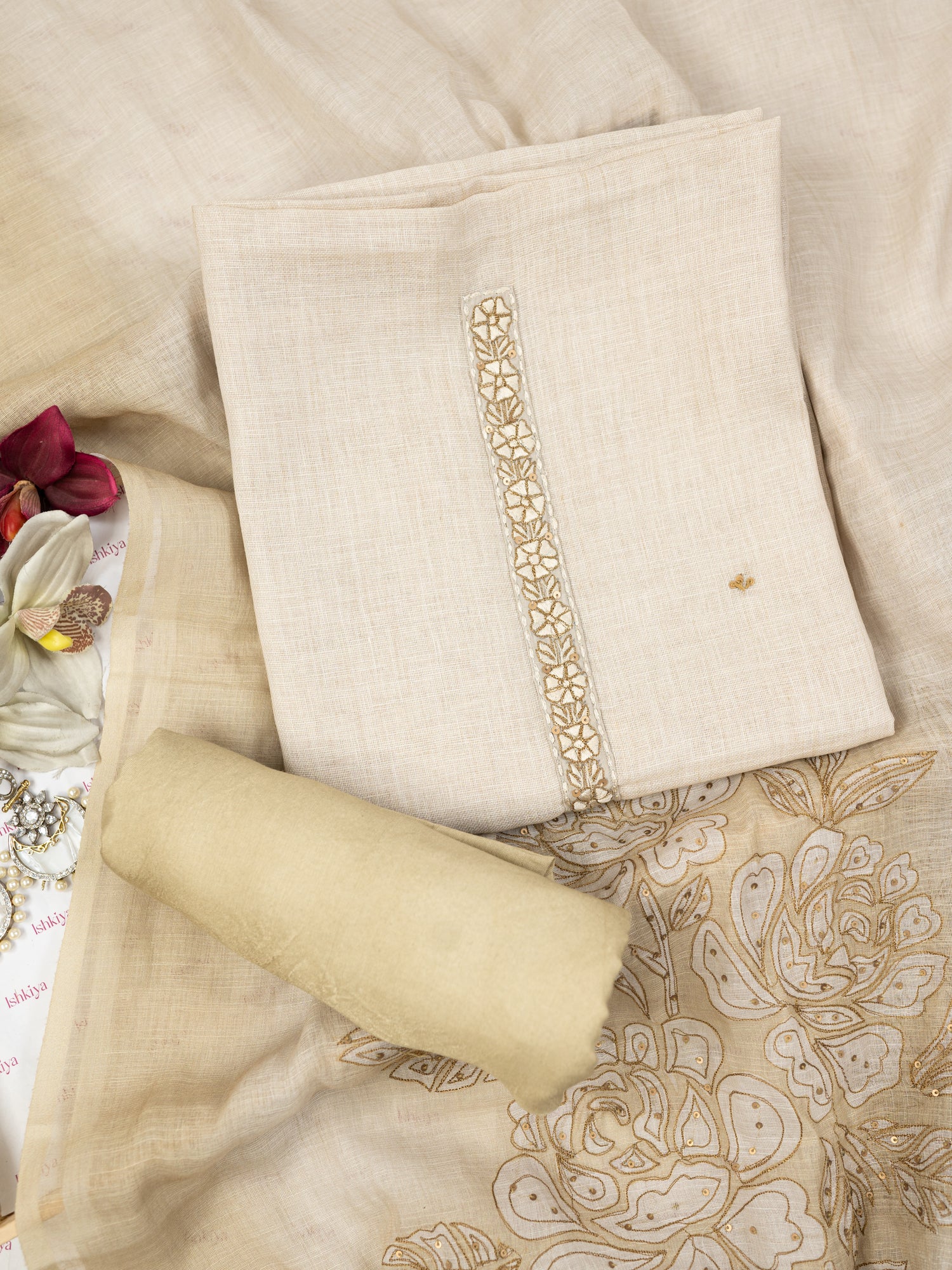 TAABIR-Unstitched Linen Tissue Suit Set (Copy)