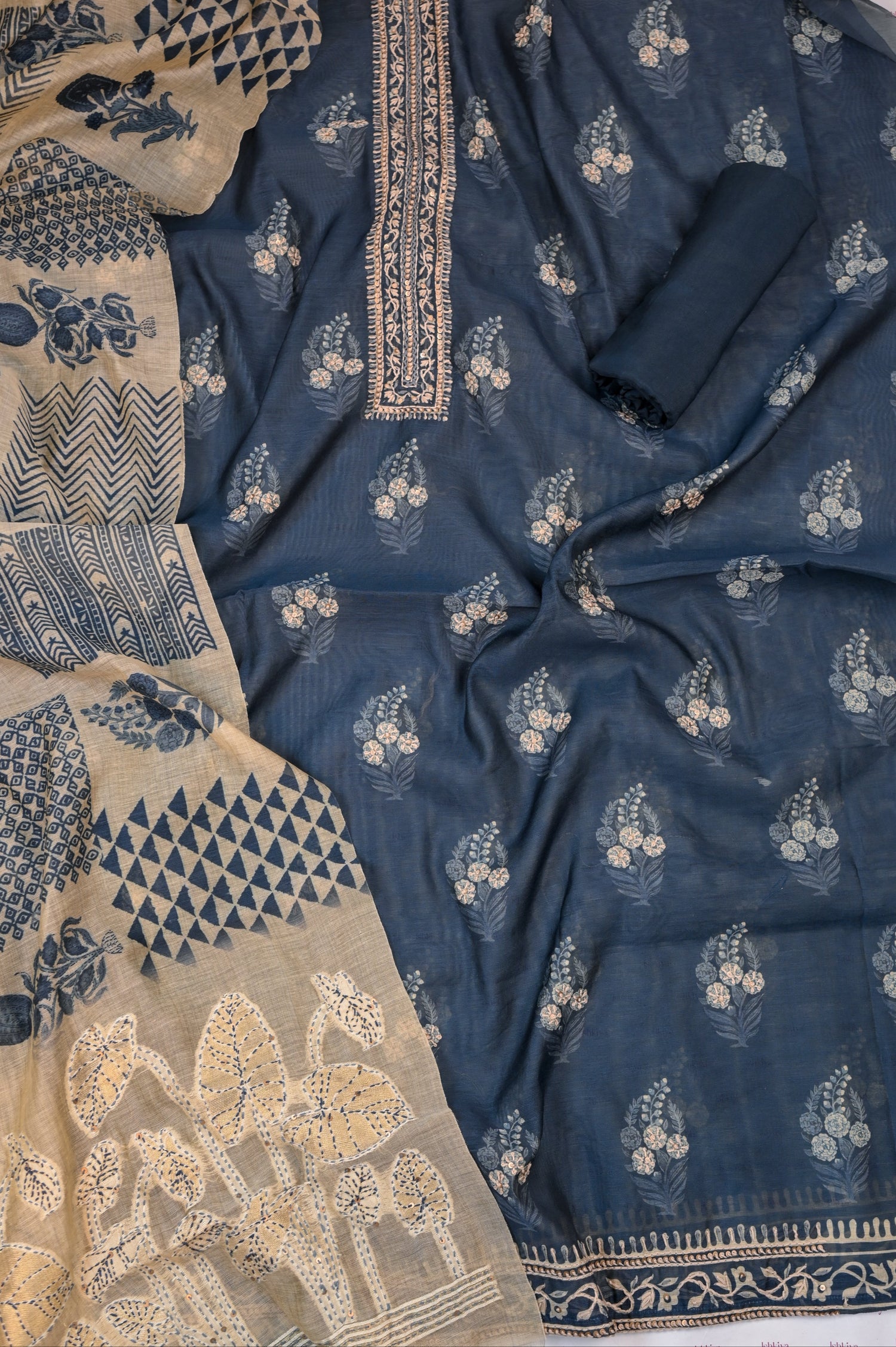TAAB-Unstitched Linen Tissue Suit Set