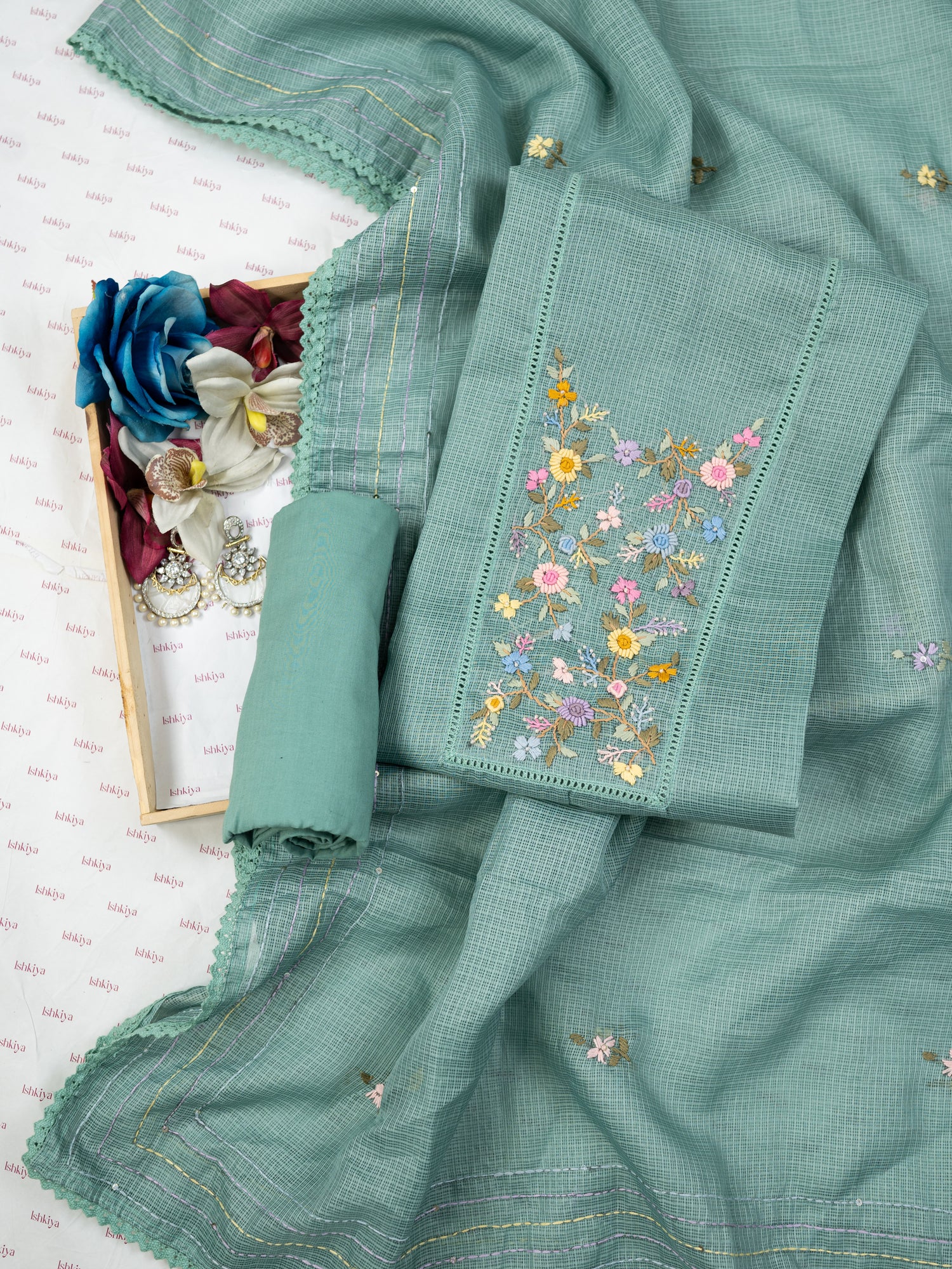 AYRA-Unstitched Kota Suit Set