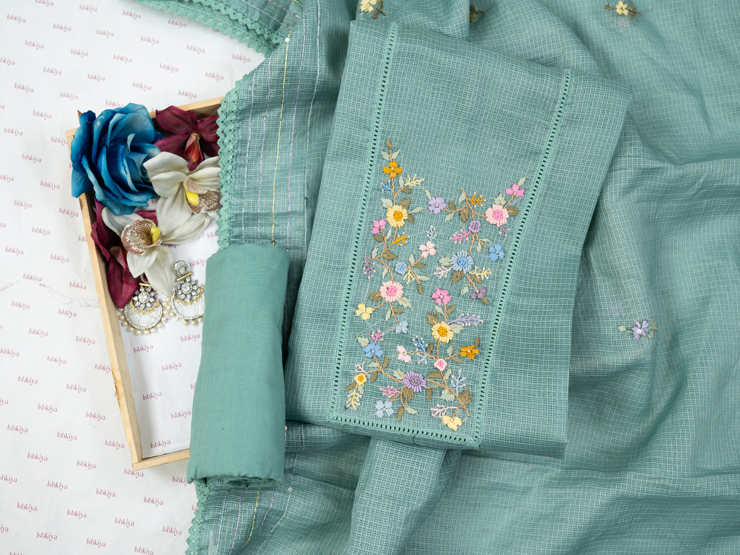 AYRA-Unstitched Kota Suit Set