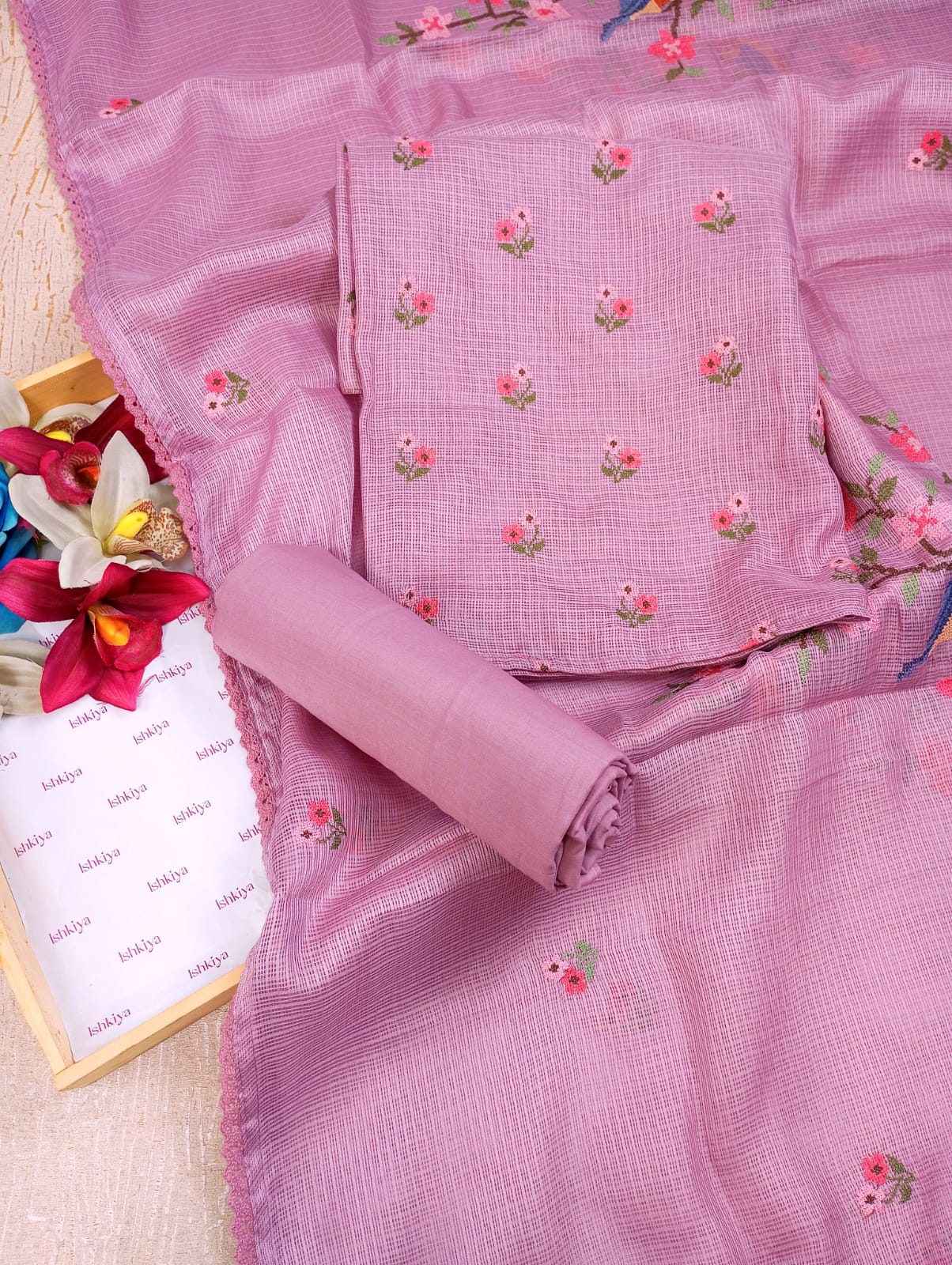 NIHAAR-Unstitched Kota Suit Set