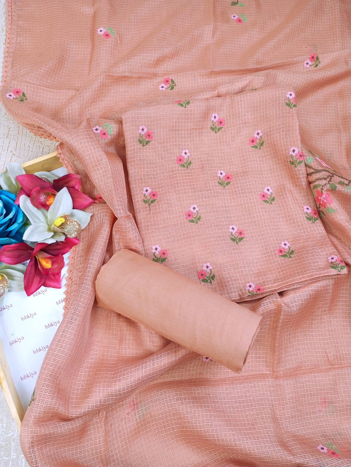 NIHAAR-Unstitched Kota Suit Set