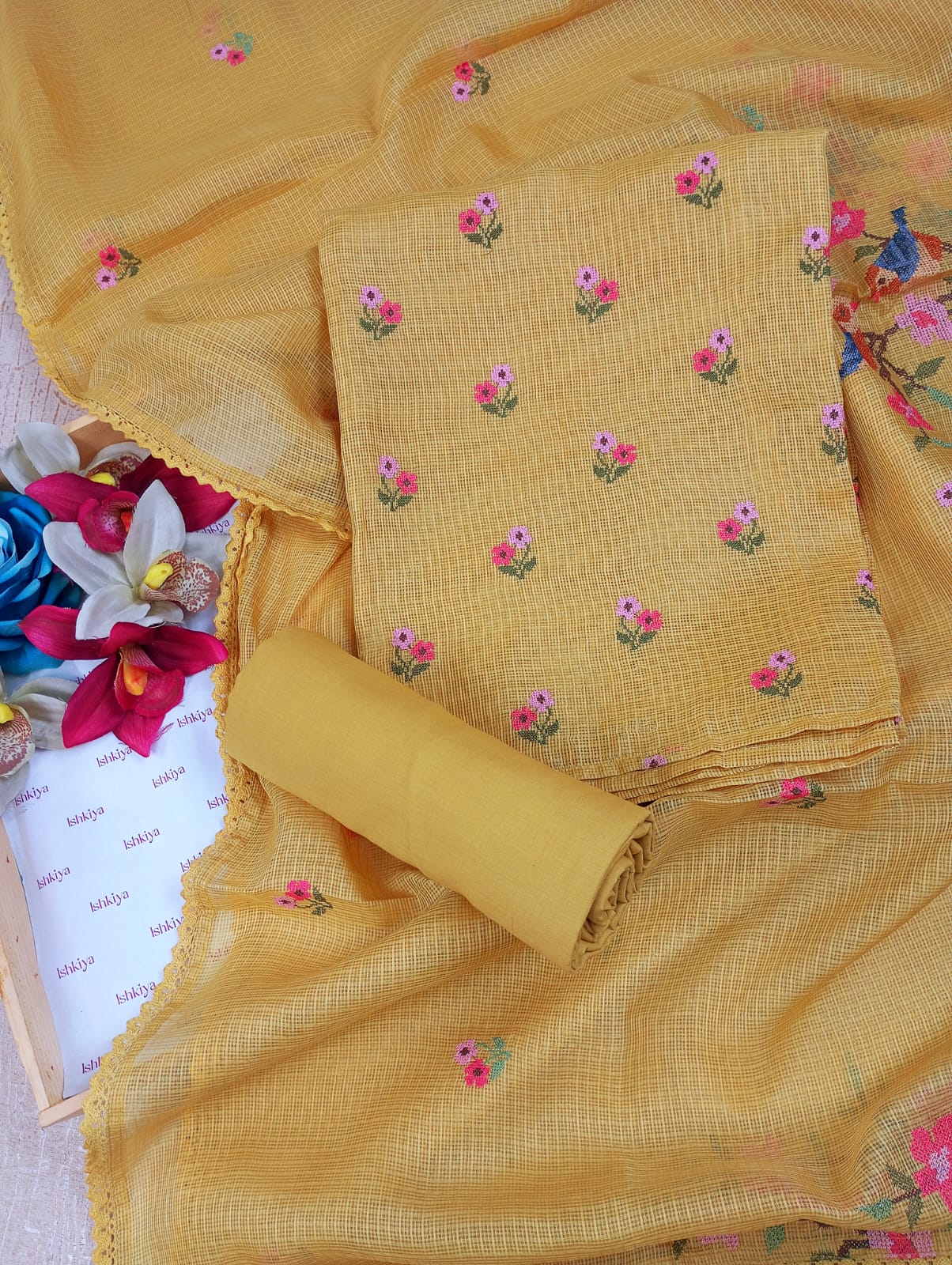 NIHAAR-Unstitched Kota Suit Set