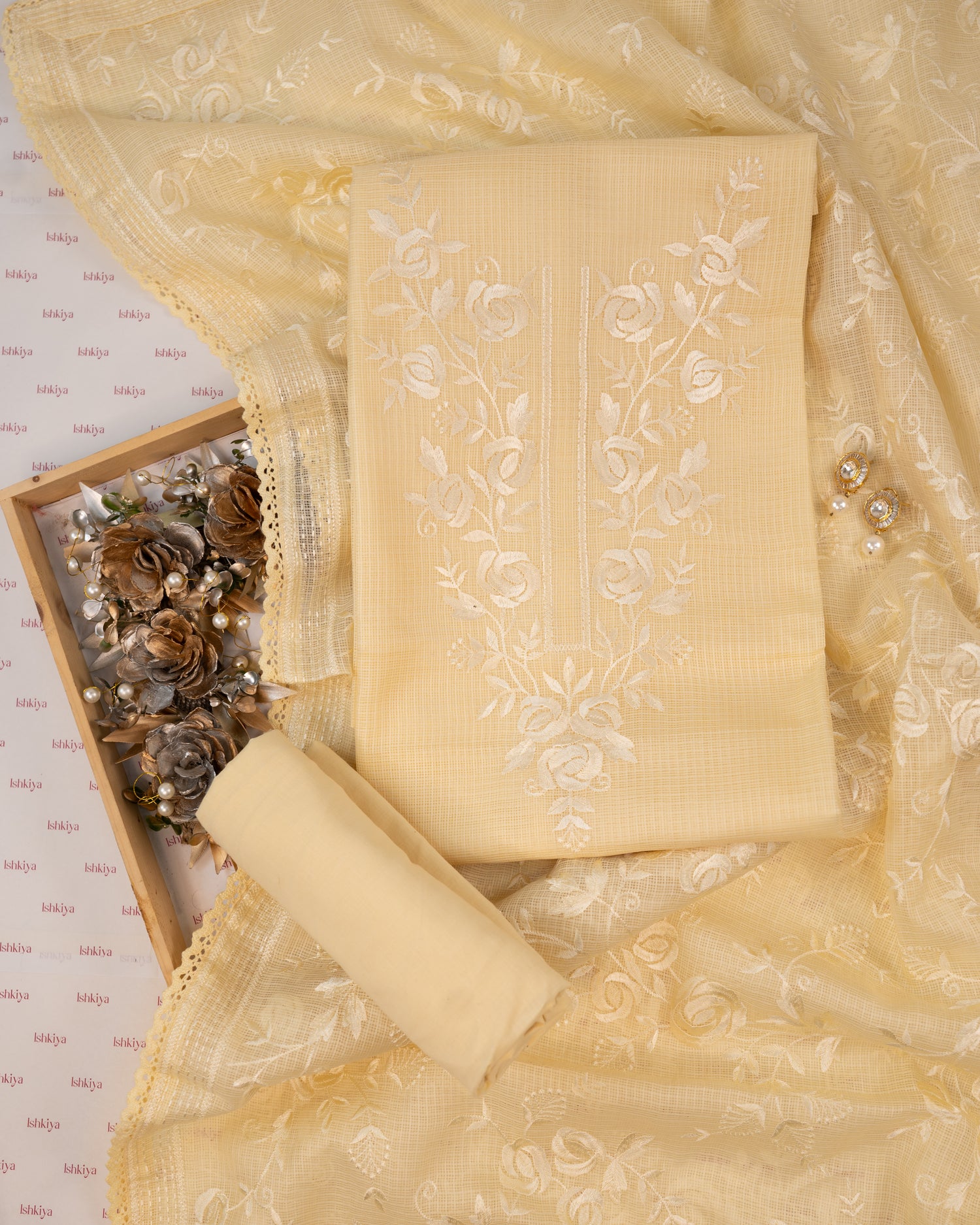 INARA-Unstitched Kota Suit Set