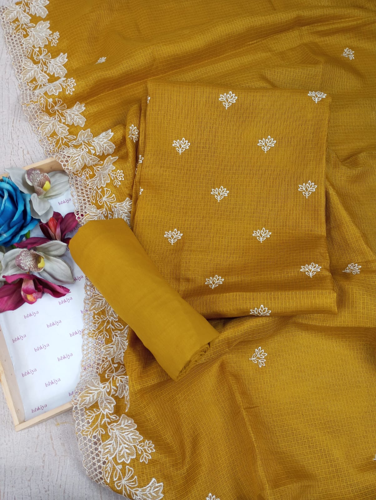 MAHARU-Unstitched Kota Suit Set