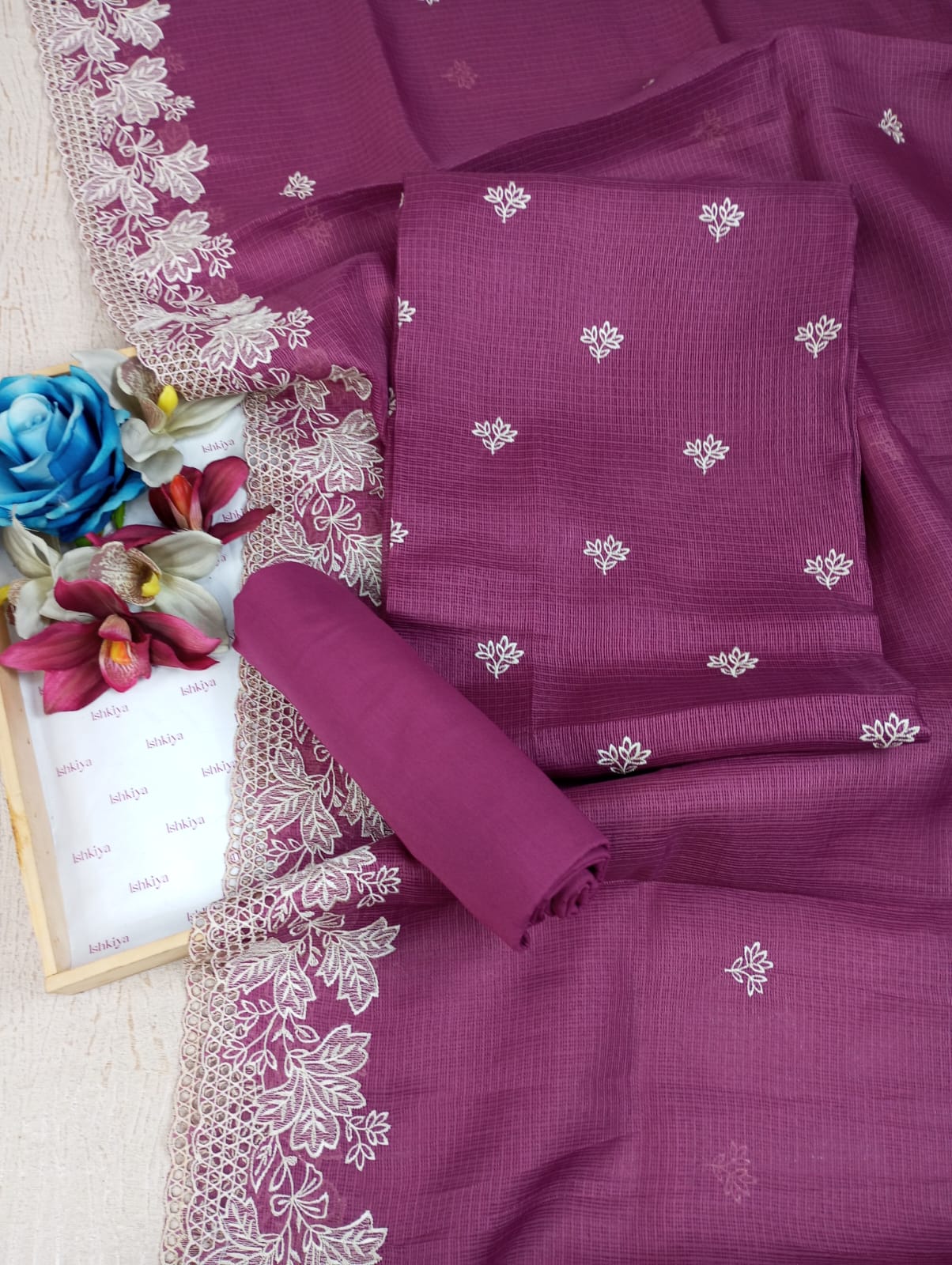 MAHARU-Unstitched Kota Suit Set