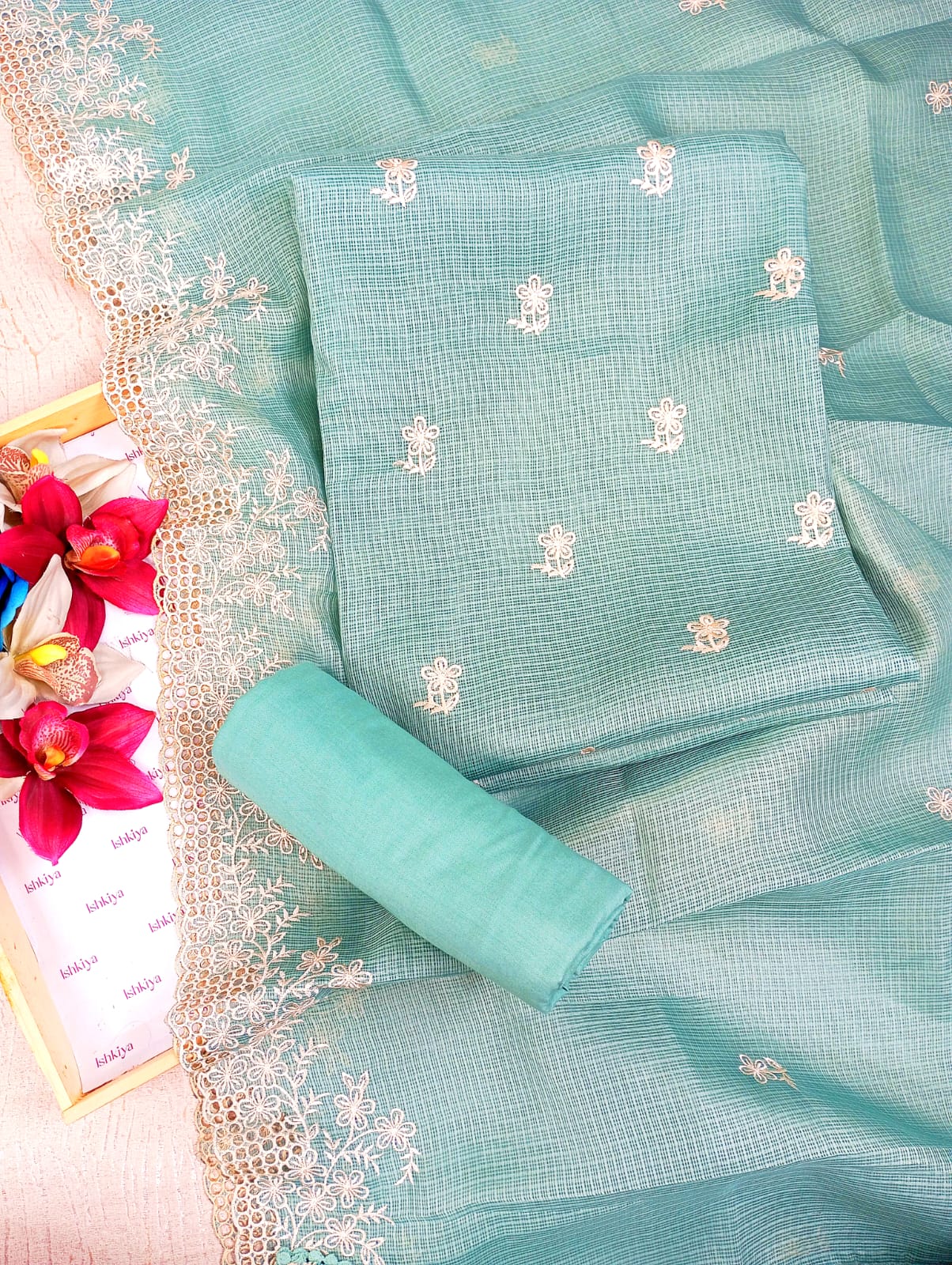 SAAZ-Unstitched Kota Suit Set