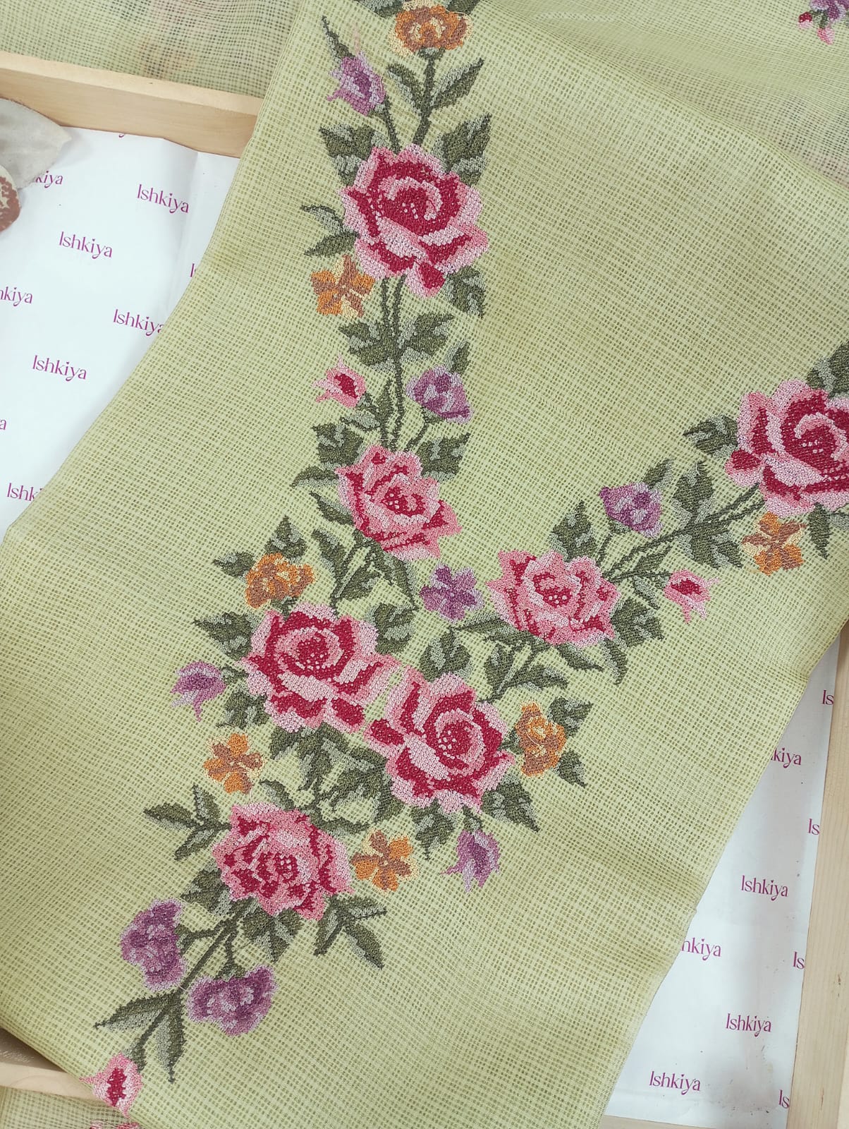 SAANJH-Unstitched Kota Suit Set