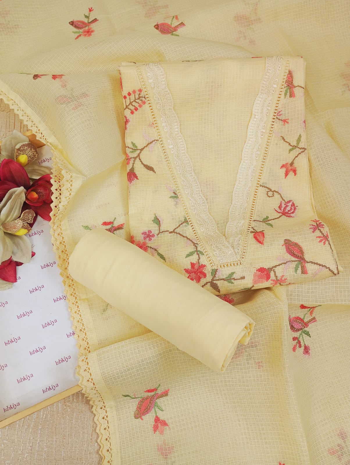 RAUNAQ-Unstitched Kota Suit Set
