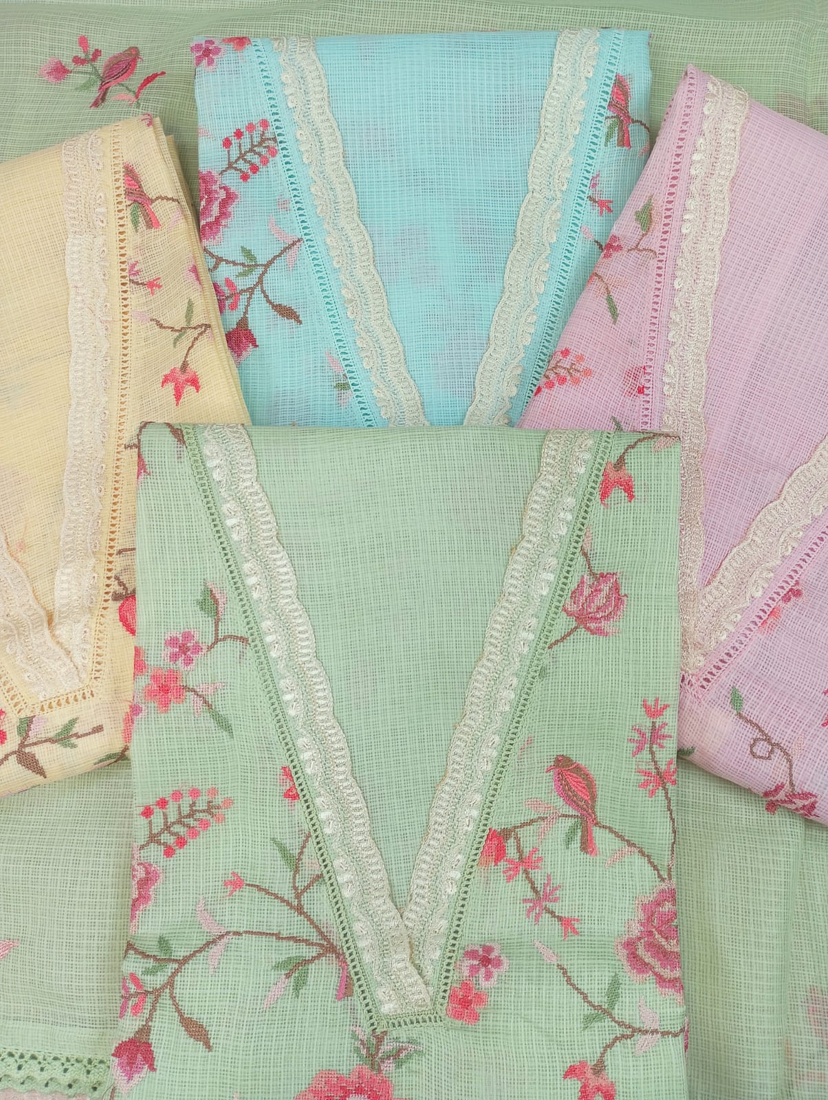RAUNAQ-Unstitched Kota Suit Set
