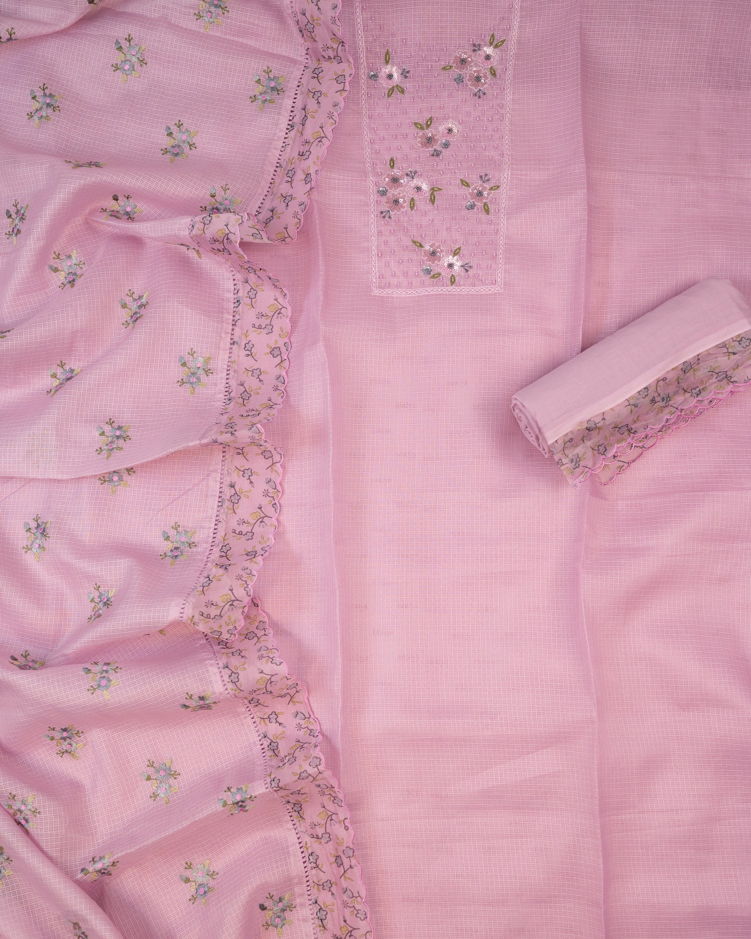 ZARNA-Unstitched Kota Suit Set