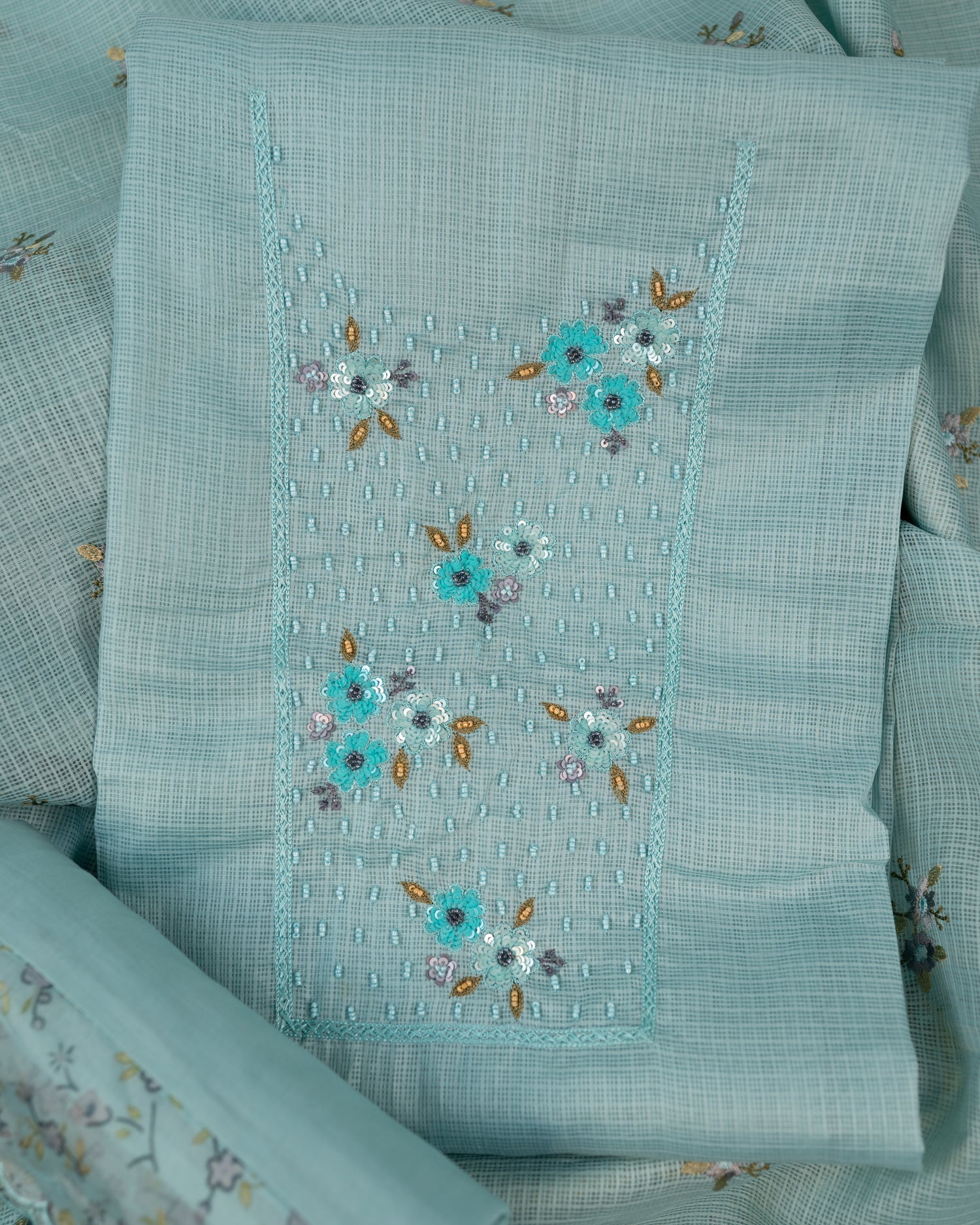 ZARNA-Unstitched Kota Suit Set