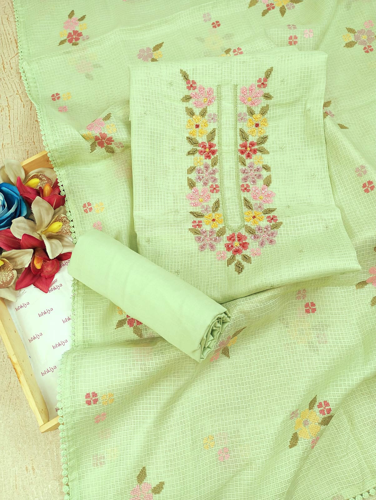 KHUSBOO-Unstitched Kota Suit Set