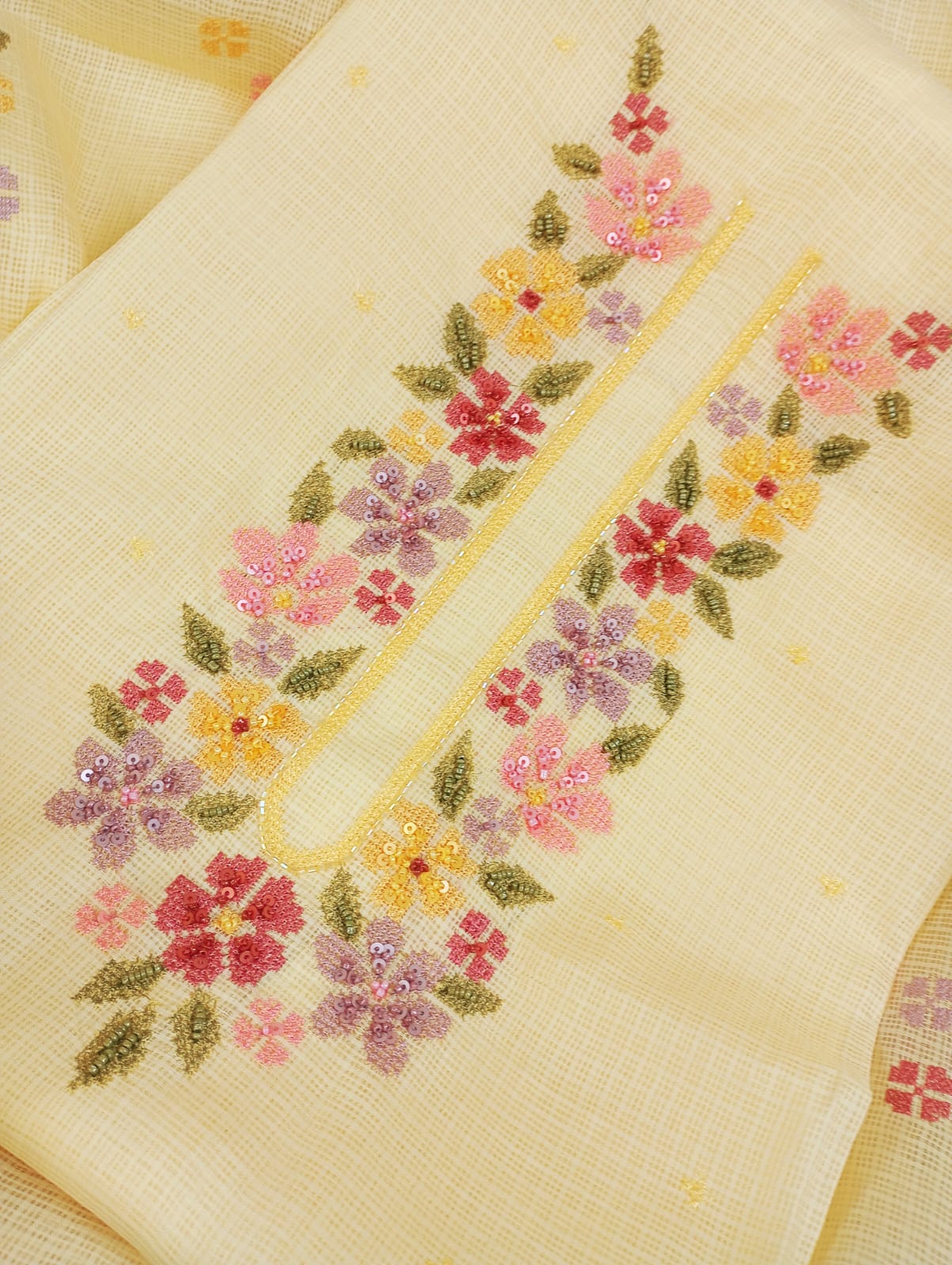 KHUSBOO-Unstitched Kota Suit Set