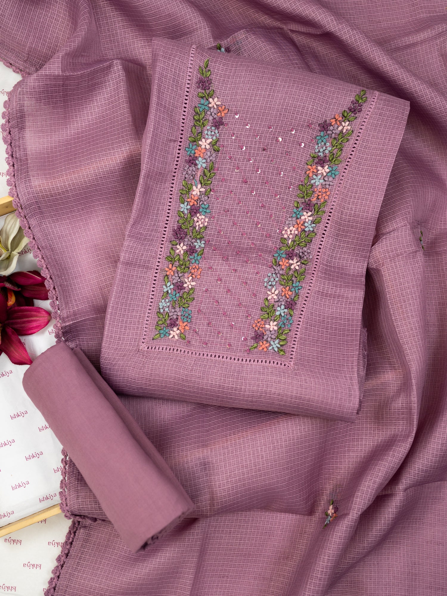 RIDA-Unstitched Kota Suit Set