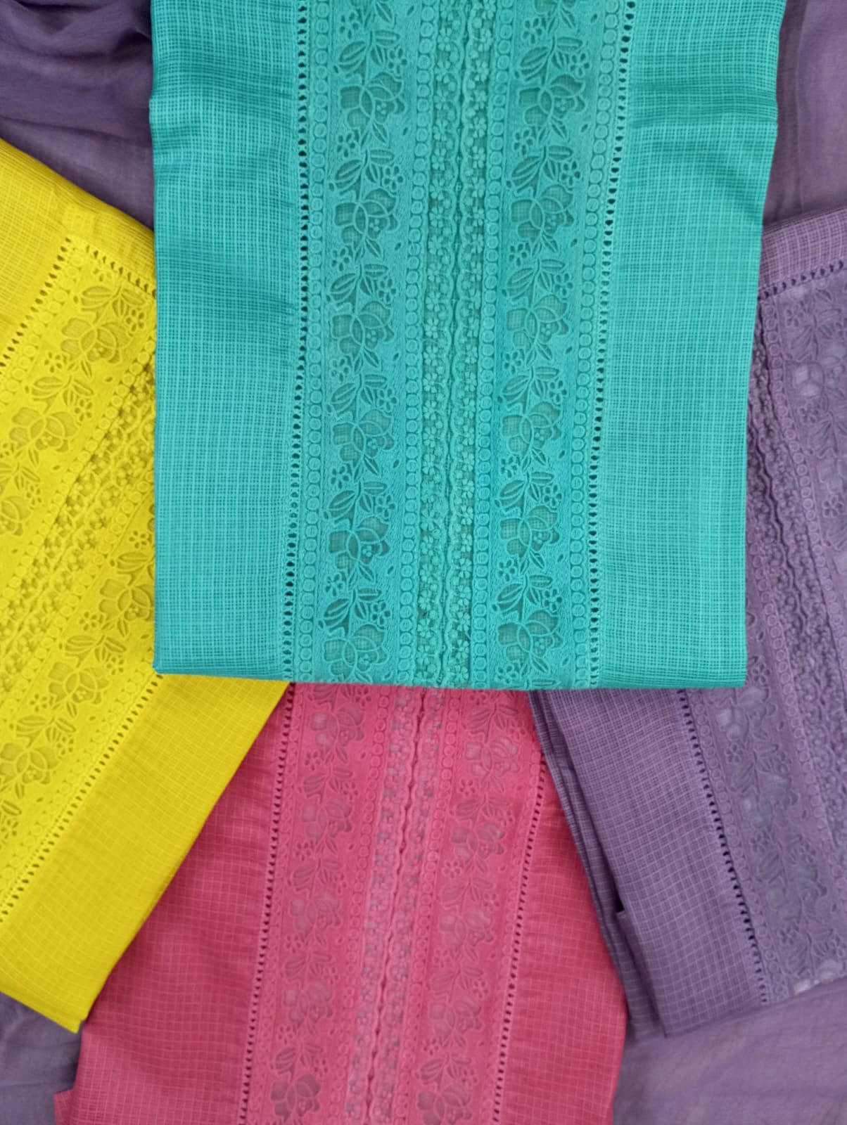 NAAZ-Unstitched Kota Suit Set