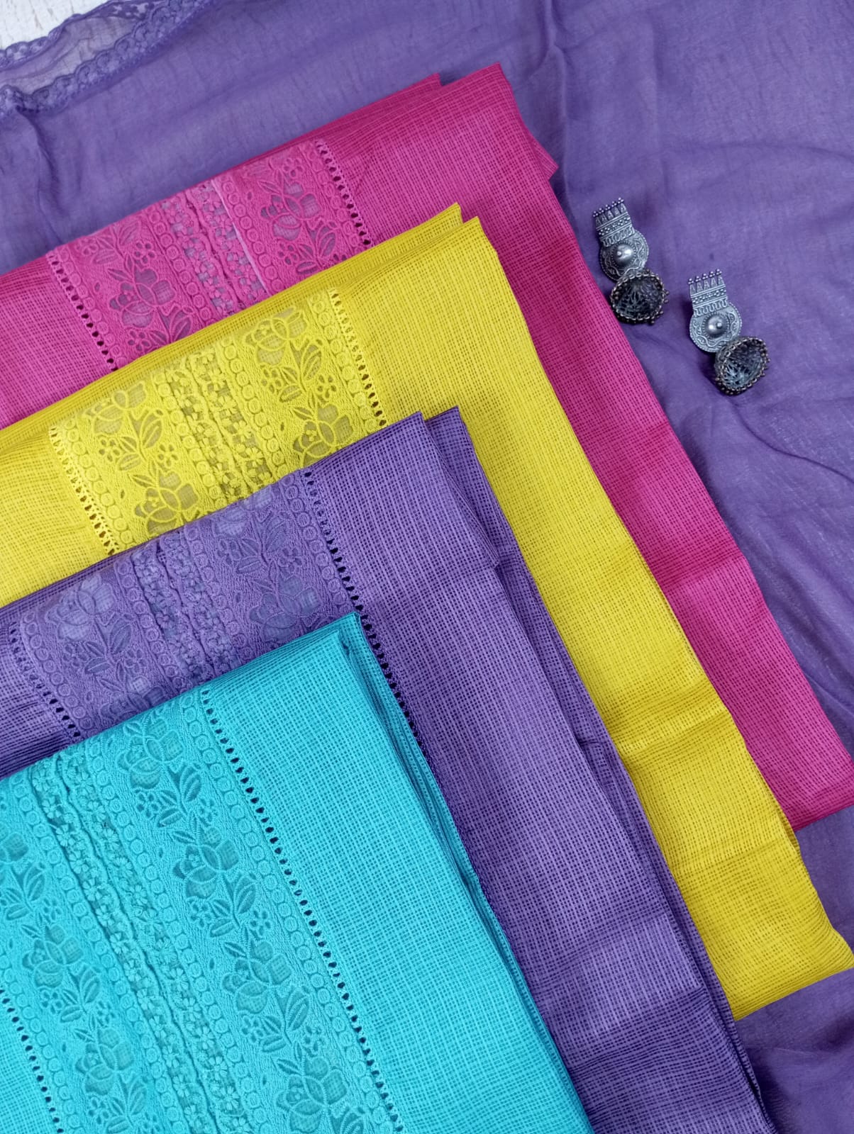 NAAZ-Unstitched Kota Suit Set