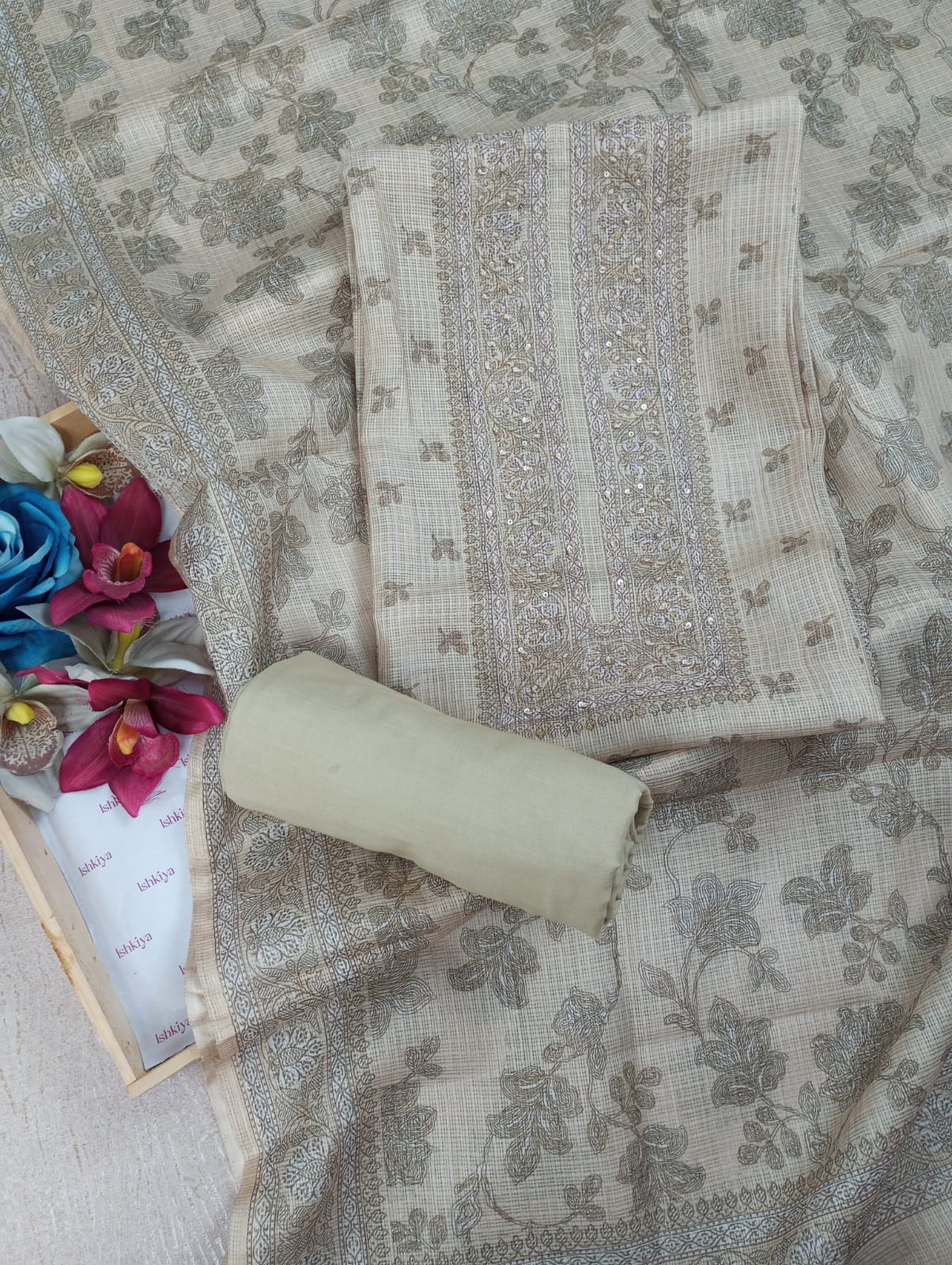 LEHAR-Unstitched Kota Suit Set