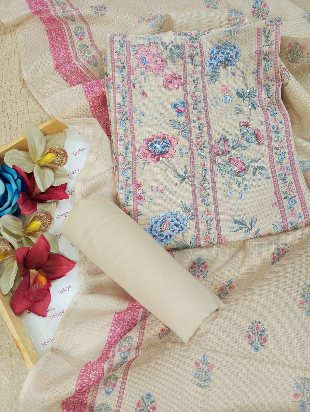 GUL-O-GULZAR-Unstitched Kota Suit Set