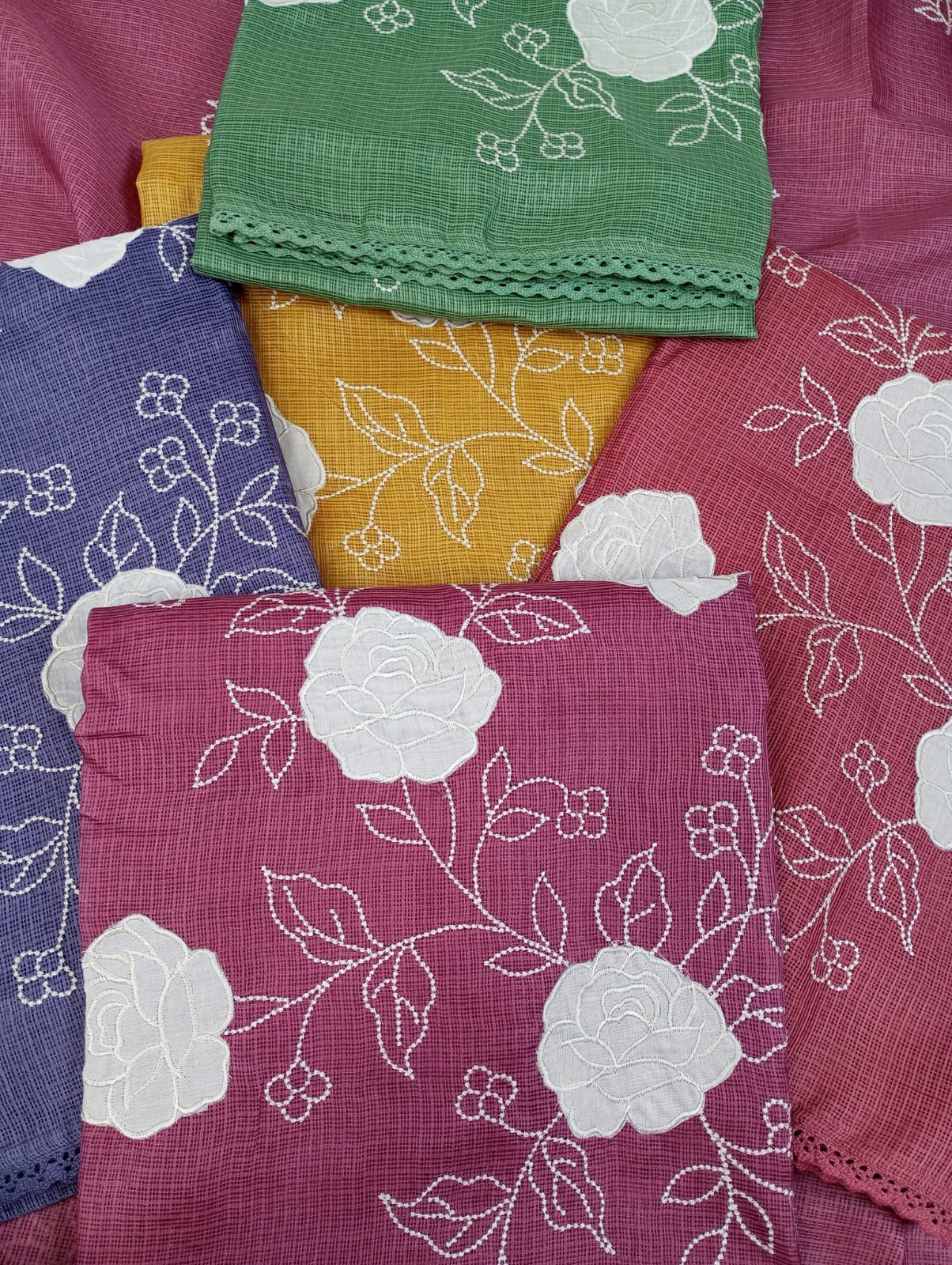ROSHNI-Unstitched Kota Suit Set
