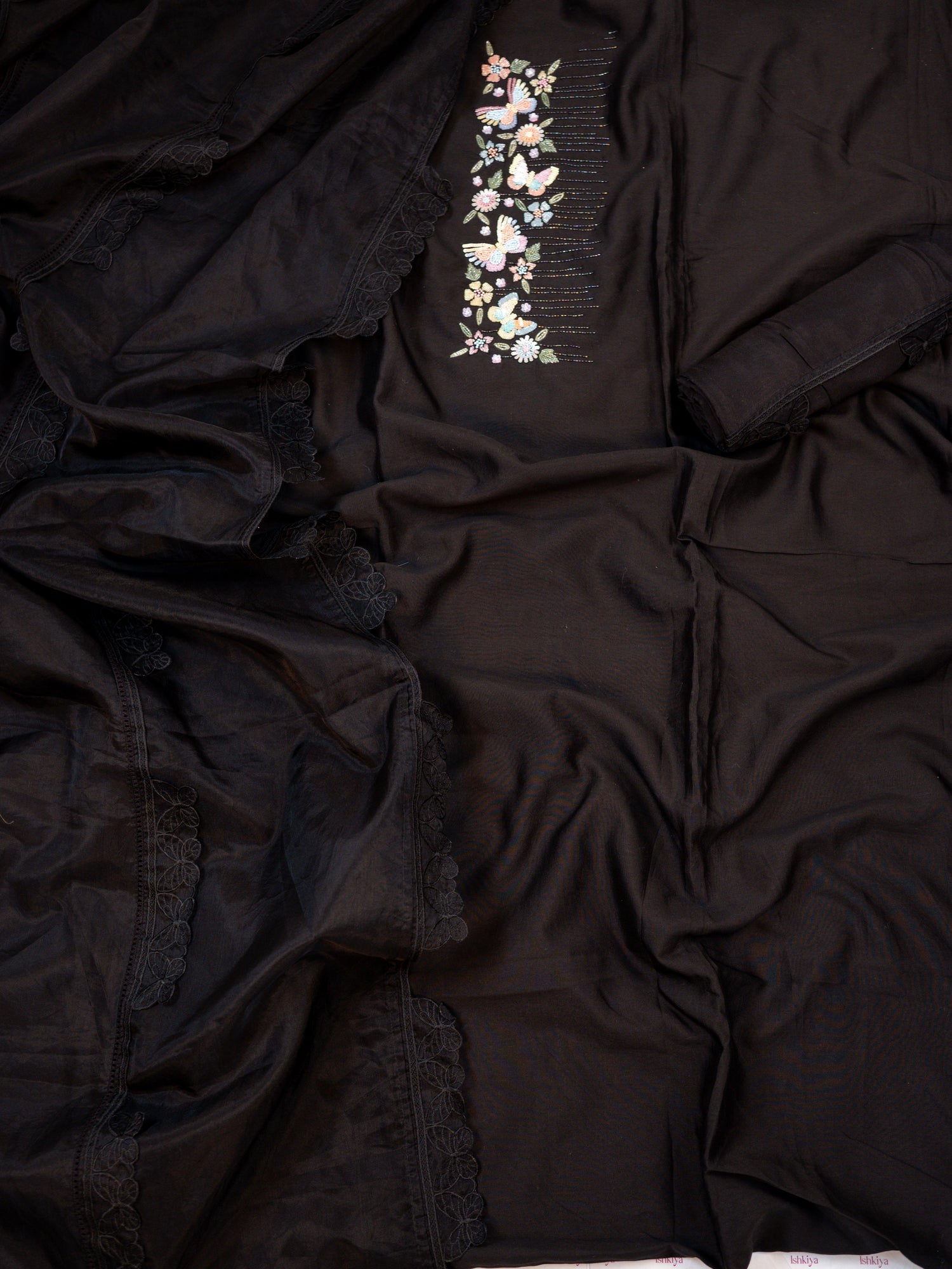 TAARA-Unstitched Mul-Chanderi Suit Set
