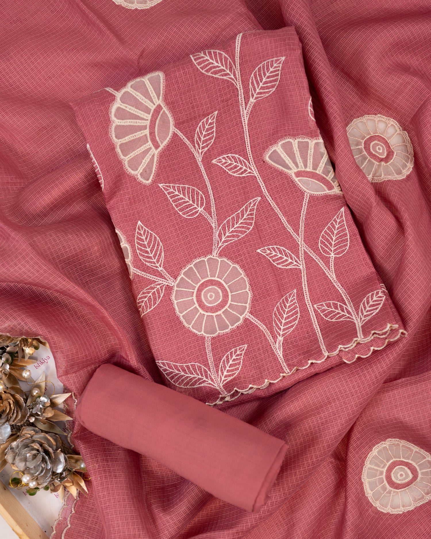 ESHAAL-Unstitched Kota Suit Set